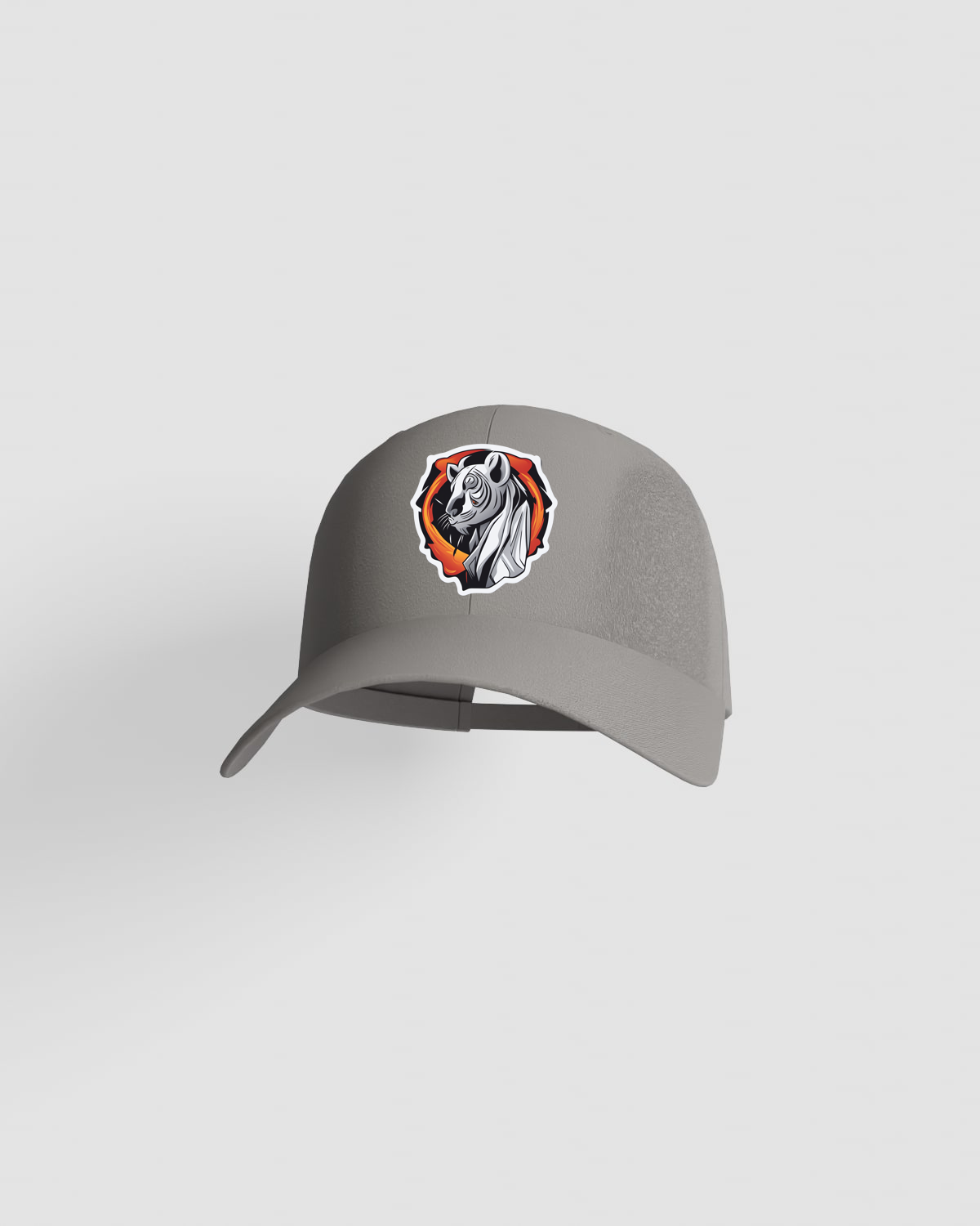 Grey Adjustable Cotton Cap with Velcro Closure 59