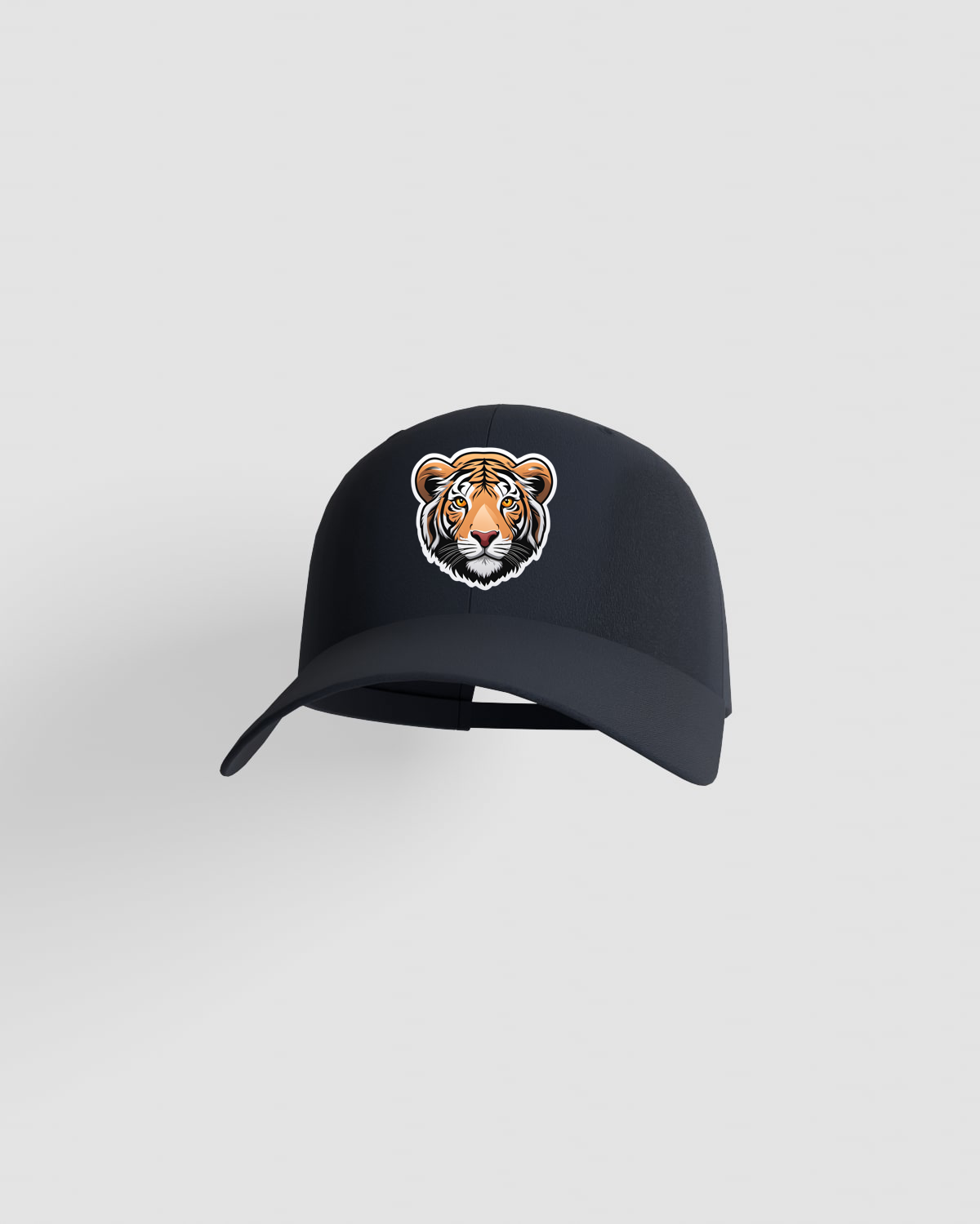 Navy Cap with Adjustable Velcro Closure and Smooth Print Surface 59