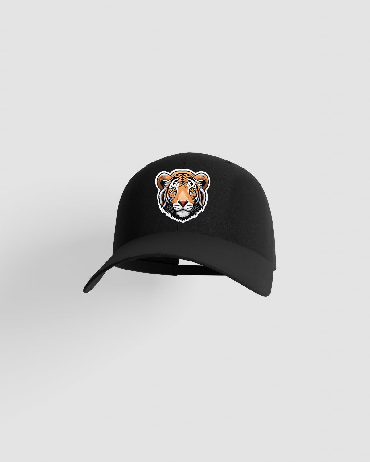Black 5‑Panel Cotton Cap with Adjustable Velcro 59