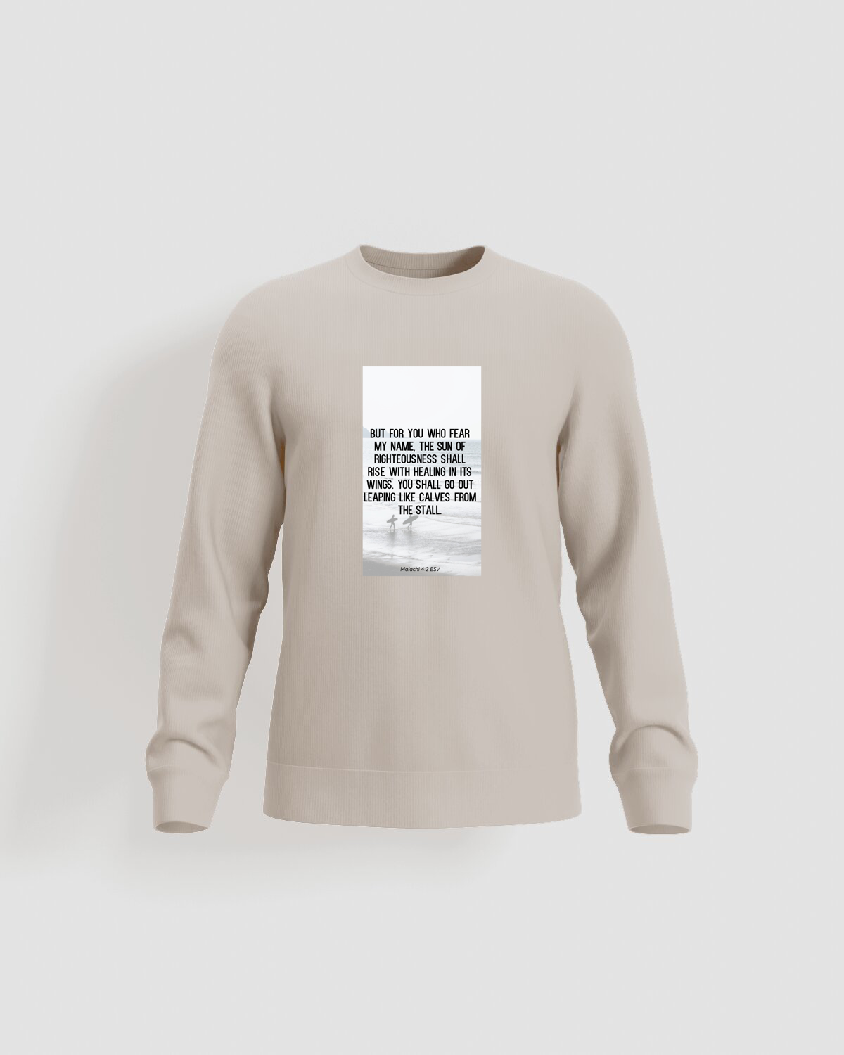 Cream Organic Cotton Sweatshirt – Unisex, Soft & Sustainable 59