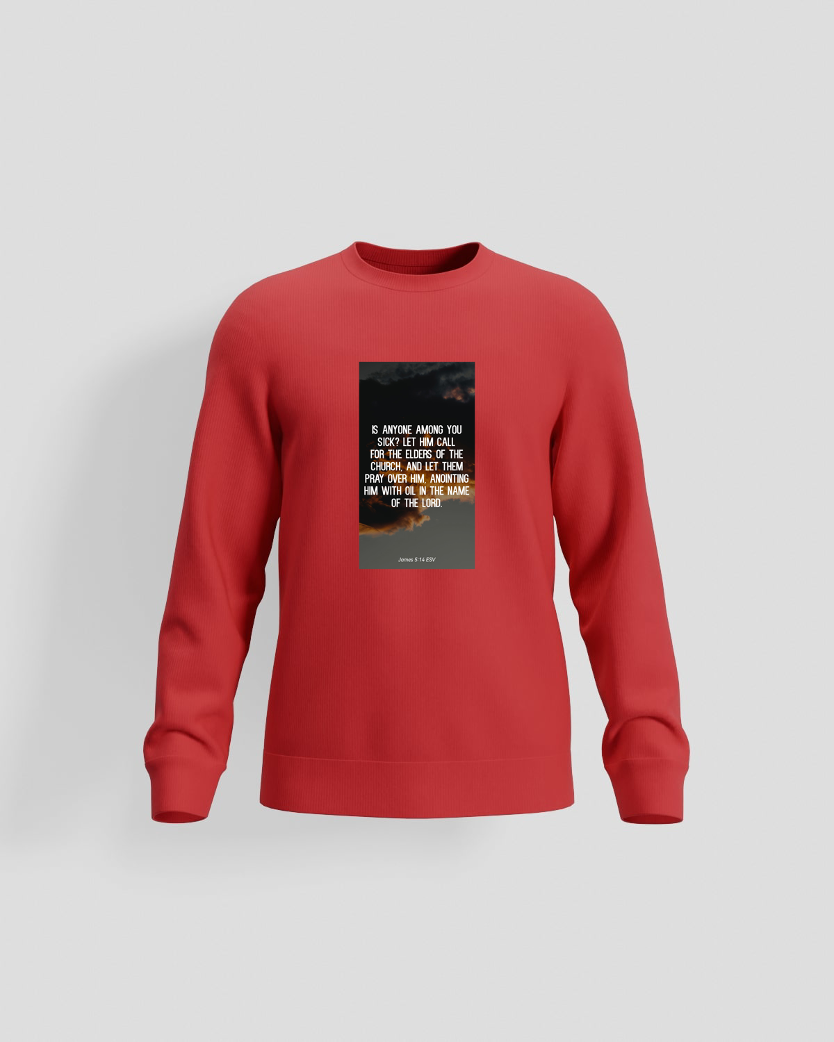 Red Smooth Print Unisex Cotton Sweatshirt 59