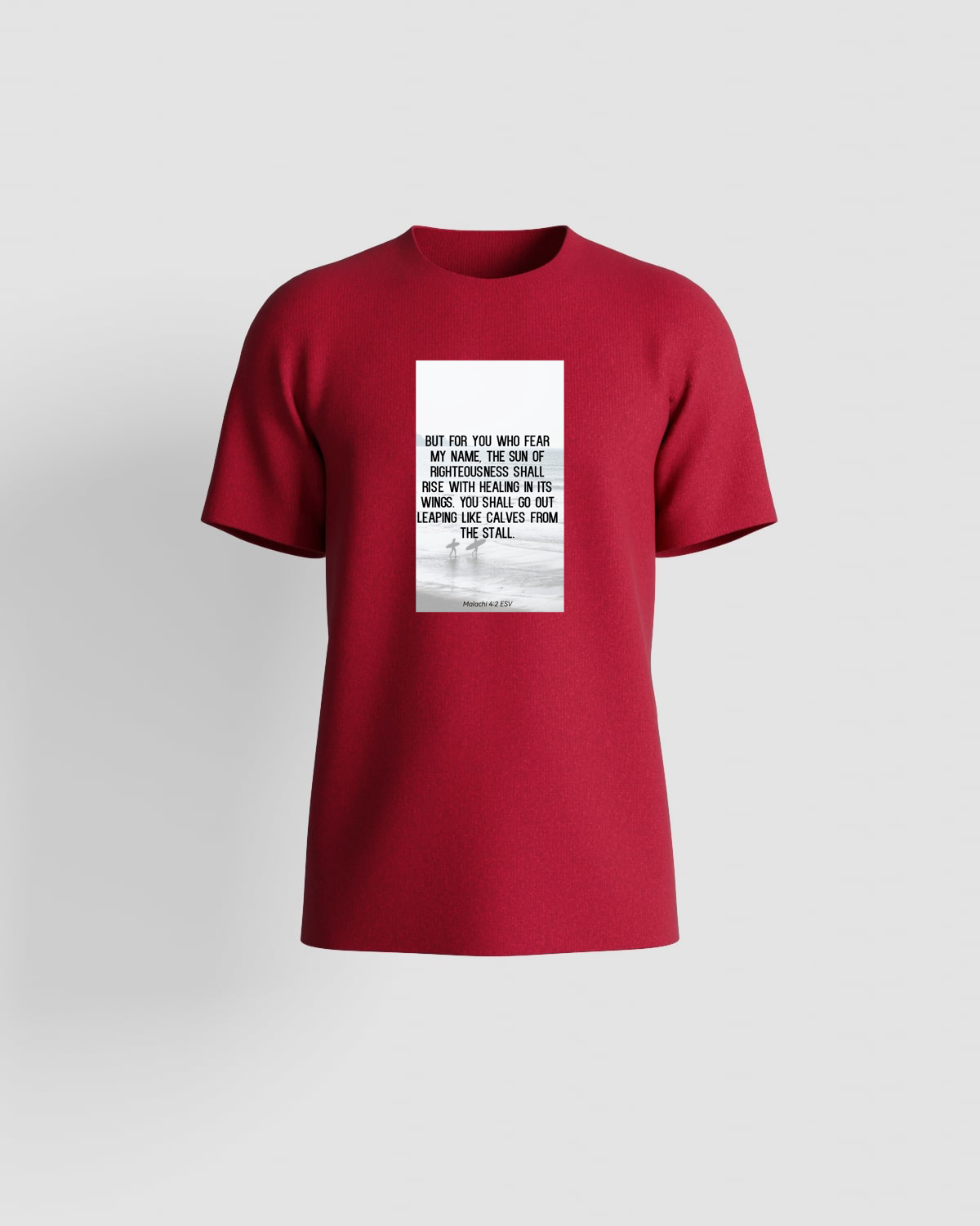 Red Organic Cotton Crew Neck T-Shirt 59