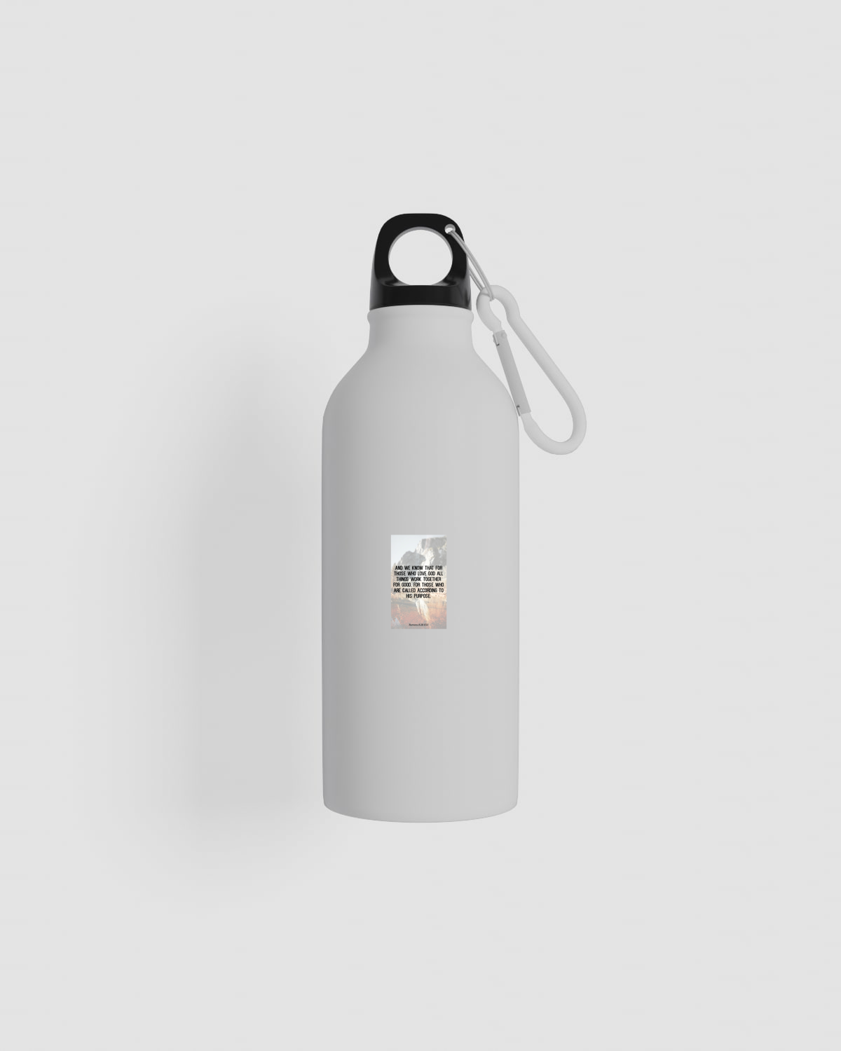 Eco-Friendly Recycled Aluminum Water Bottle with Carabiner 59