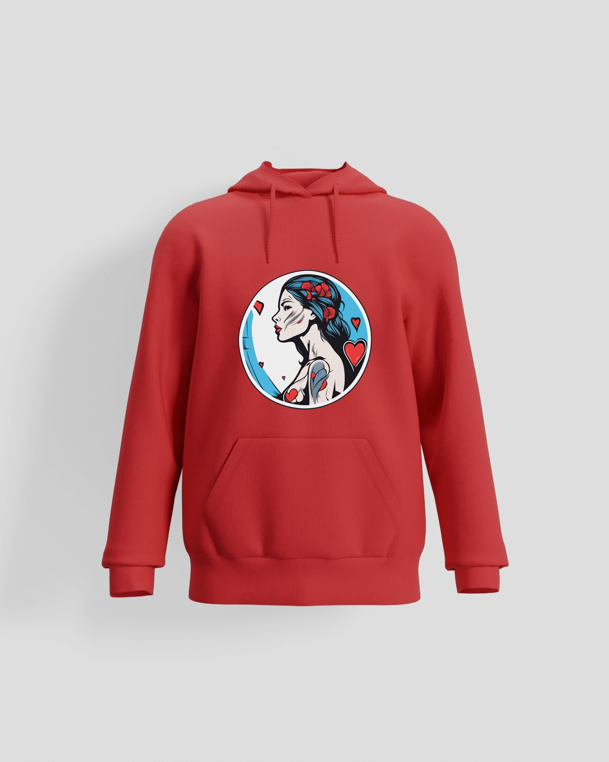 Red Organic Cotton Sweatshirt – Soft & Sustainable Comfort 59