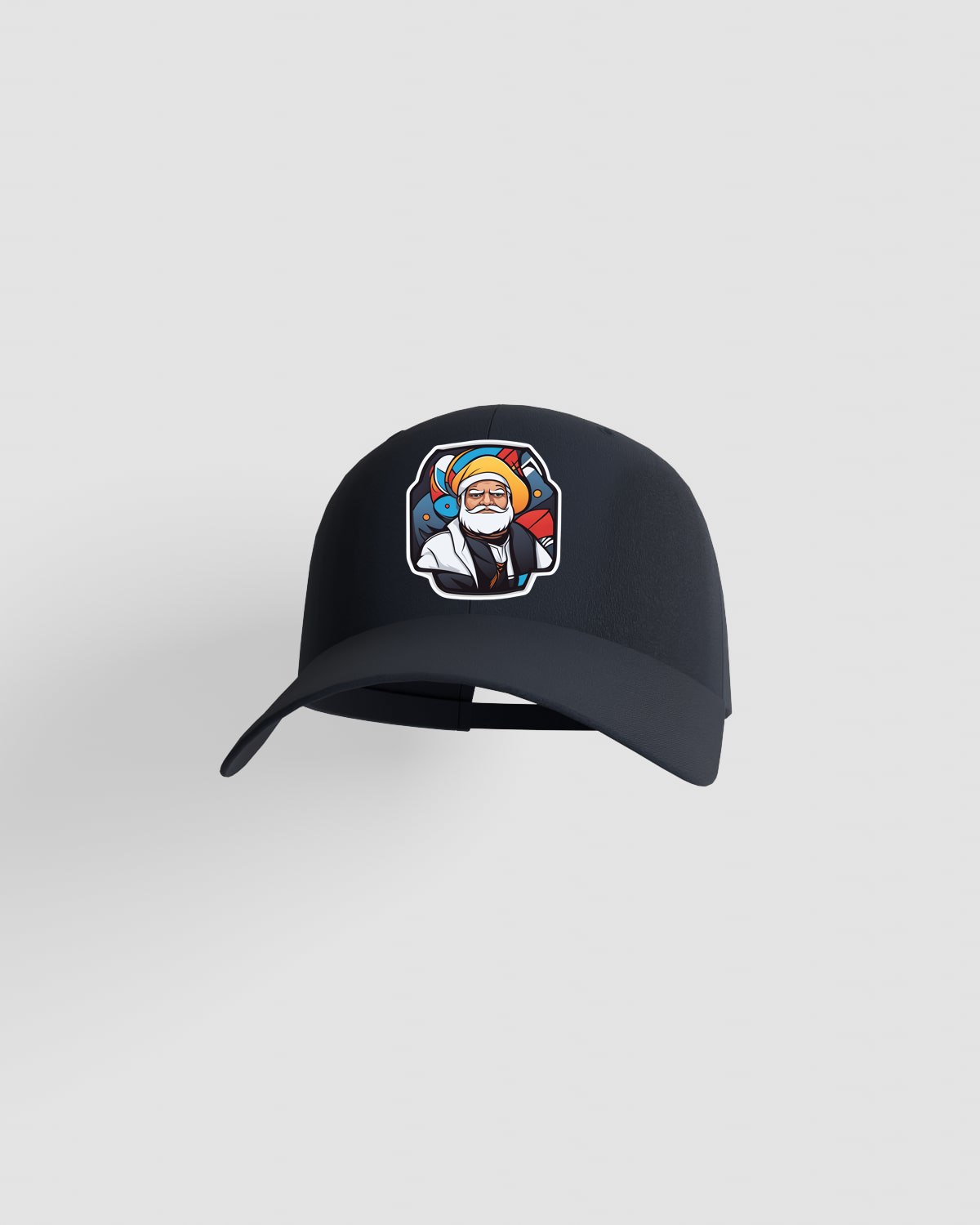 Navy Cotton Cap with Adjustable Velcro Closure 59