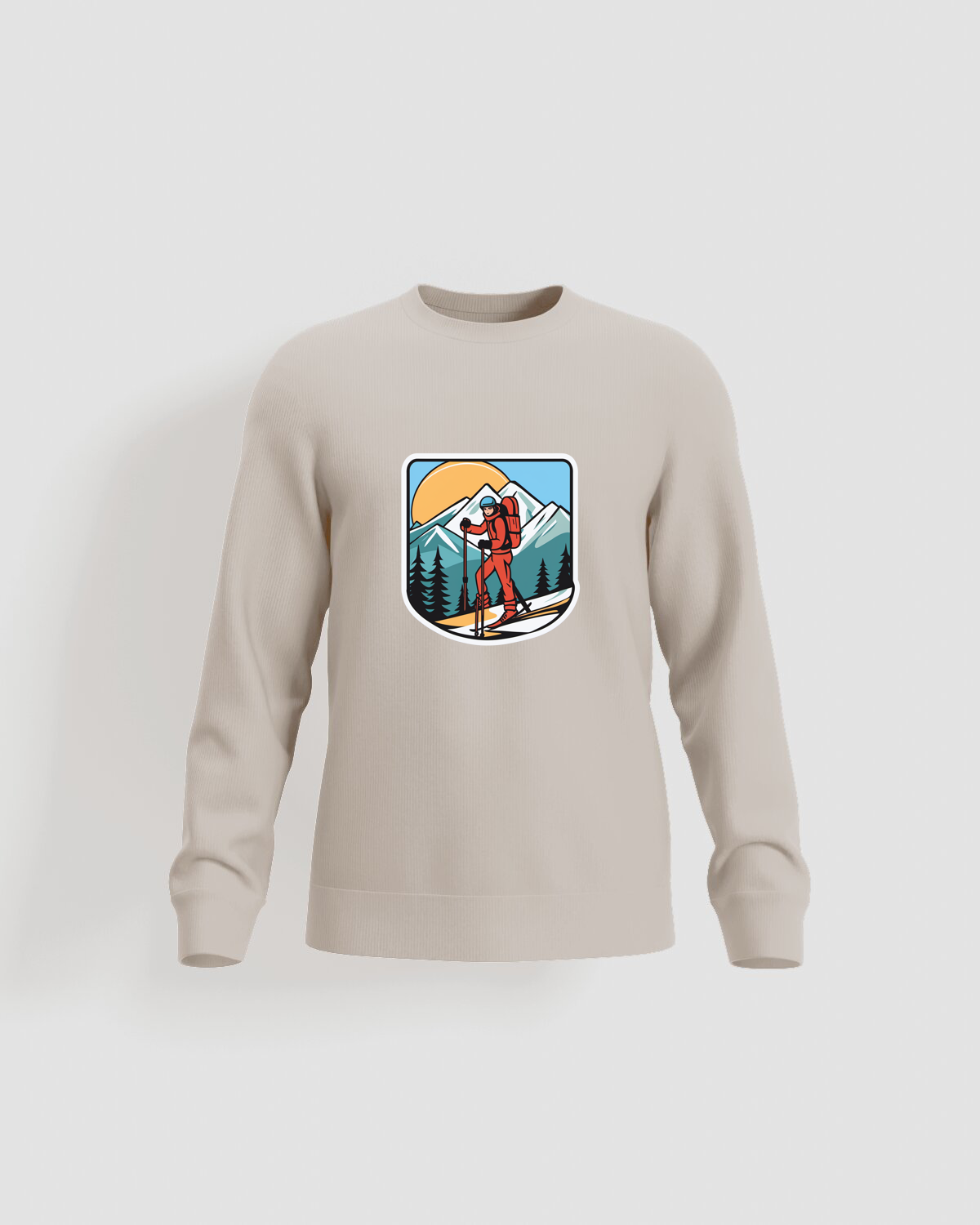 Cream Unisex Sweatshirt with Premium Organic Cotton Comfort 59