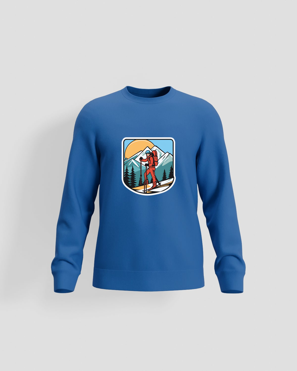 Blue Unisex Sweatshirt – Soft 100% Cotton Crew Neck 59
