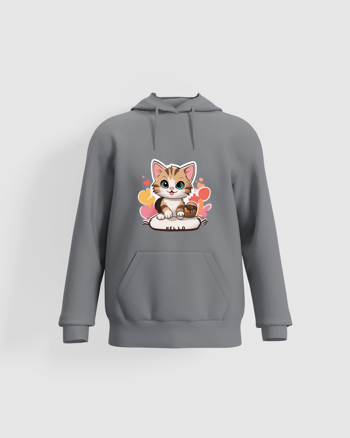 Grey Organic Cotton Unisex Sweatshirt, Classic Crew Neck 59