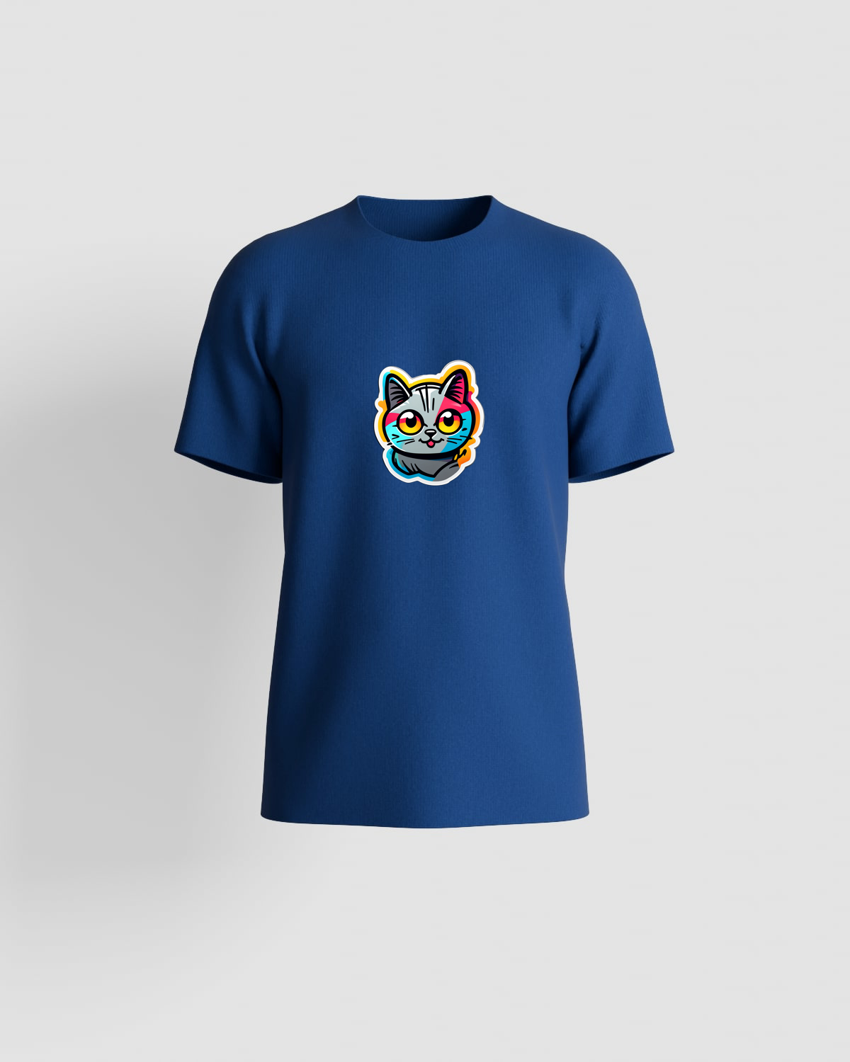 T-shirt, personnalisable, 100 % coton, Bleu 0