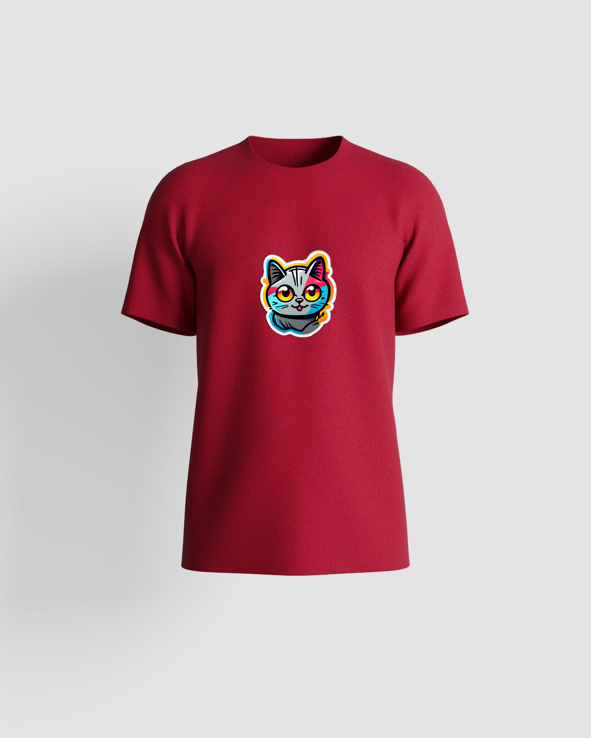 T-shirt, personnalisable, 100 % coton, Rouge 0