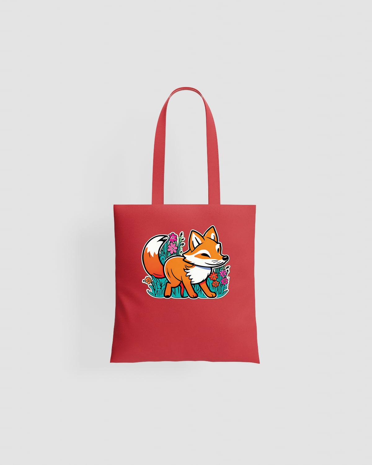 Tote bag, personnalisable, 100 % coton, Rouge