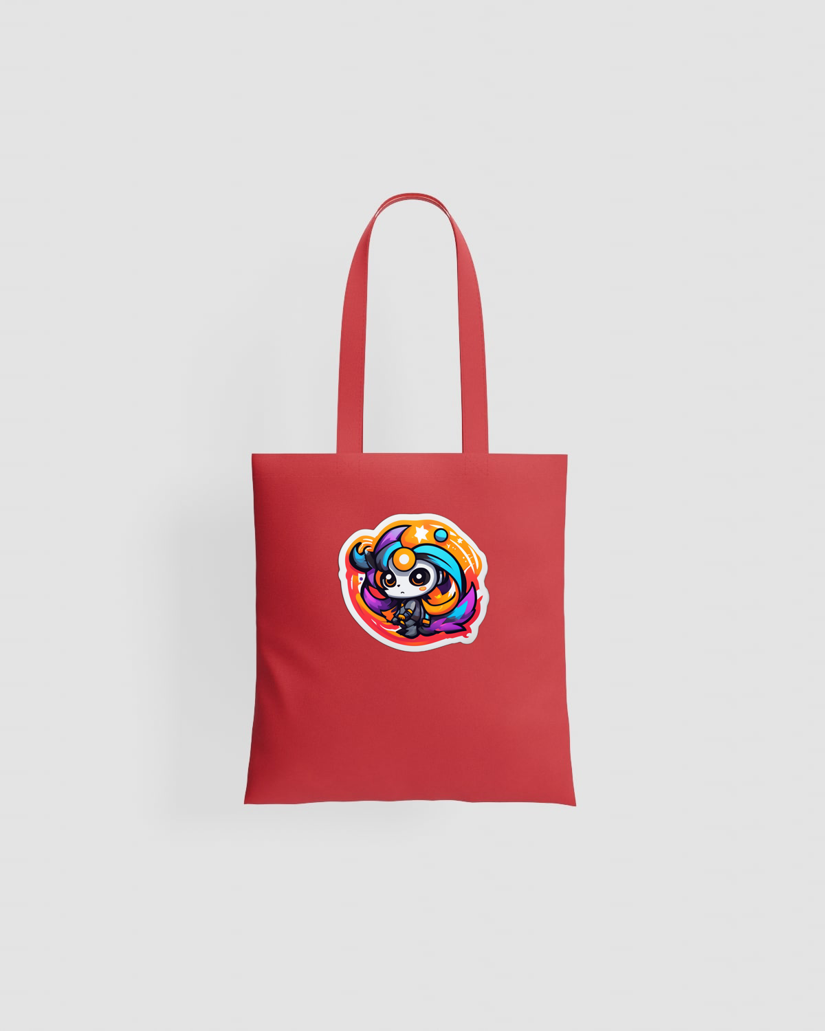 Tote bag, customizable, 100% cotton, unisex, Red 0