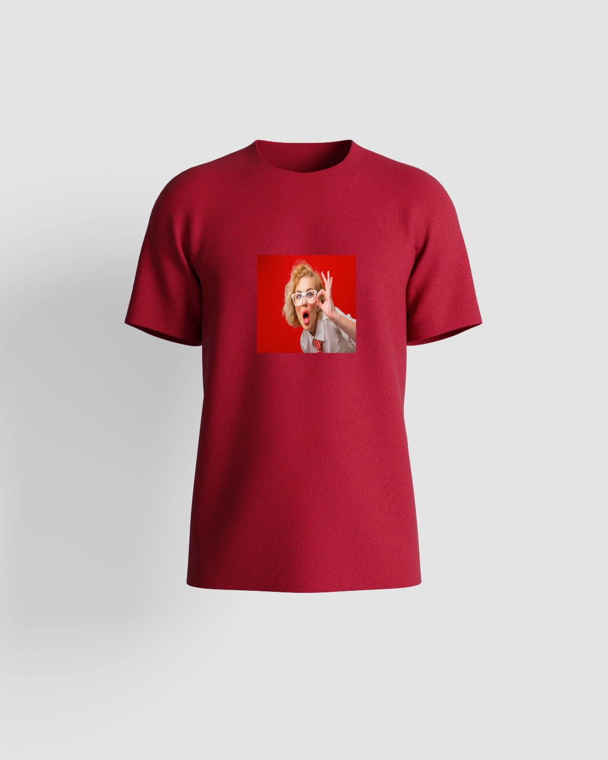 T-shirt, customizable, 100% cotton, unisex, Red 0