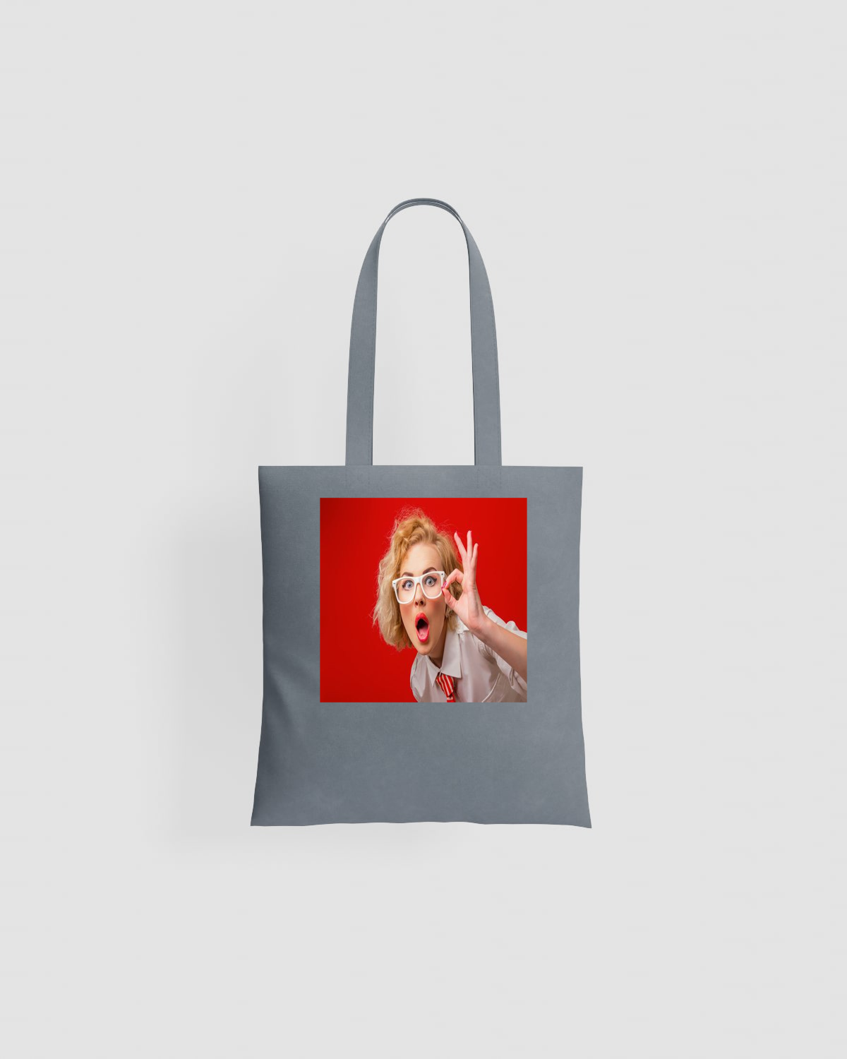 Tote bag, customizable, 100% cotton, unisex, Grey 0