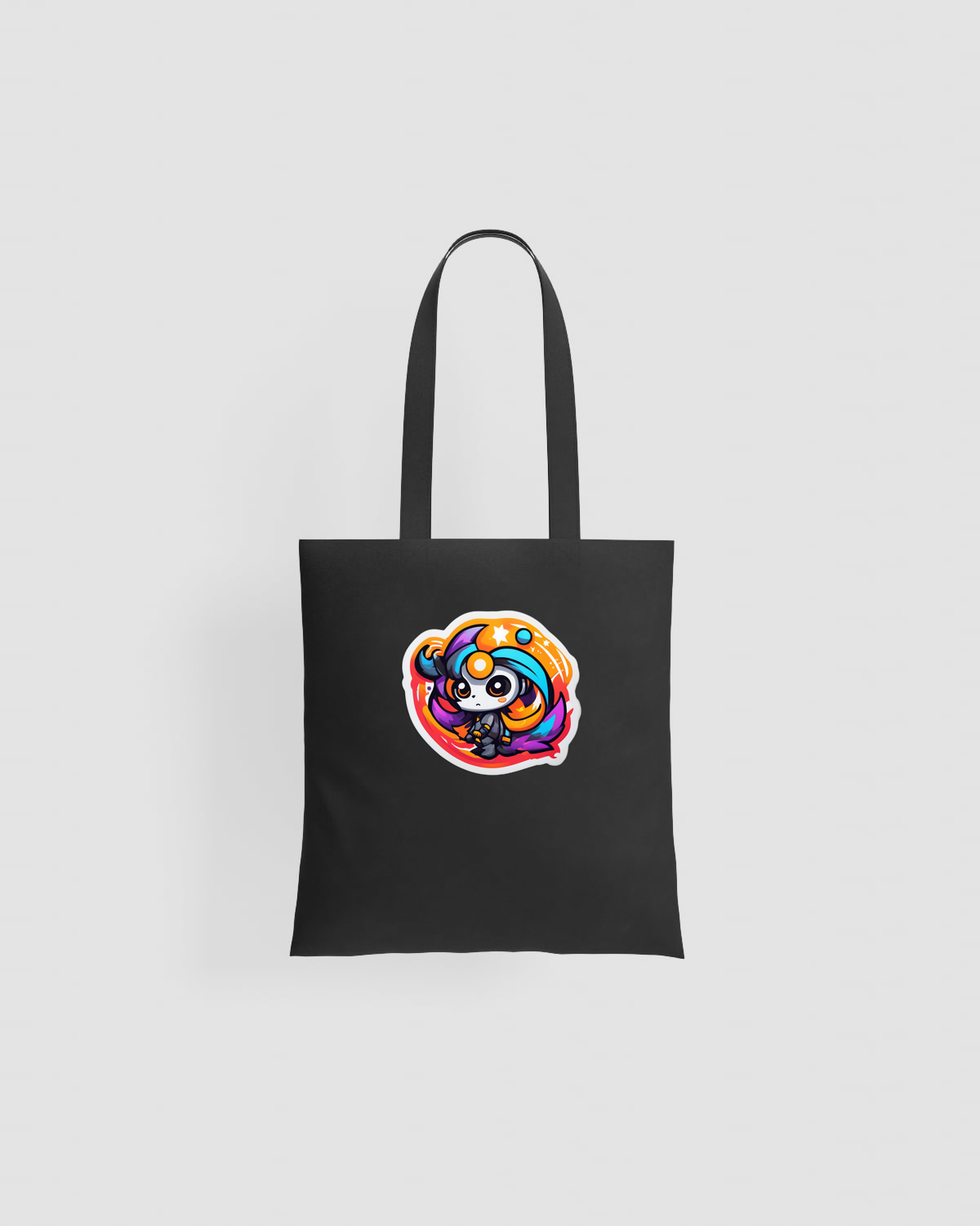 Tote bag, personnalisable, 100 % coton, Noir