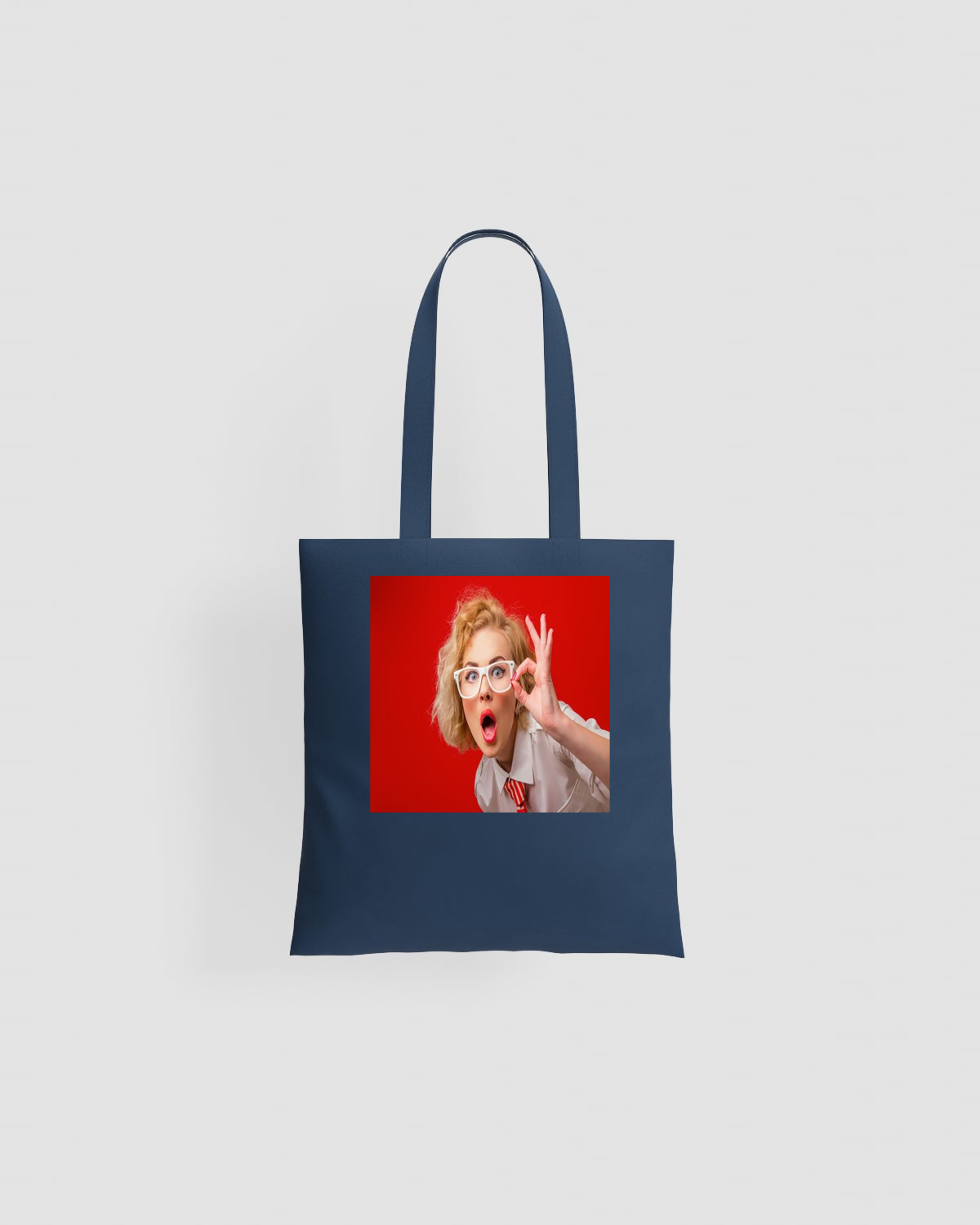 Tote bag, customizable, 100% cotton, unisex, Blue 0