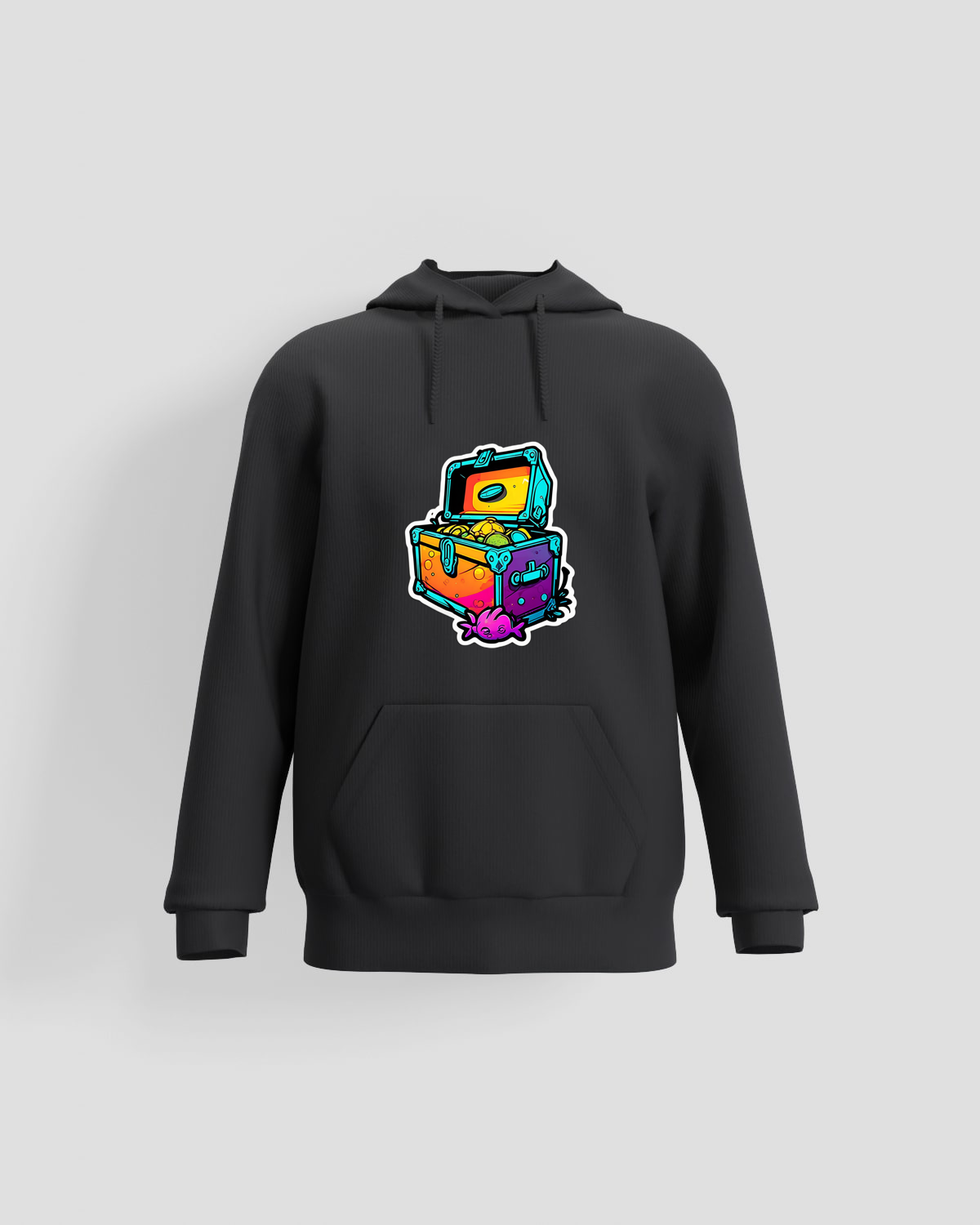 Hoodie, customizable, 80% cotton, Black 0