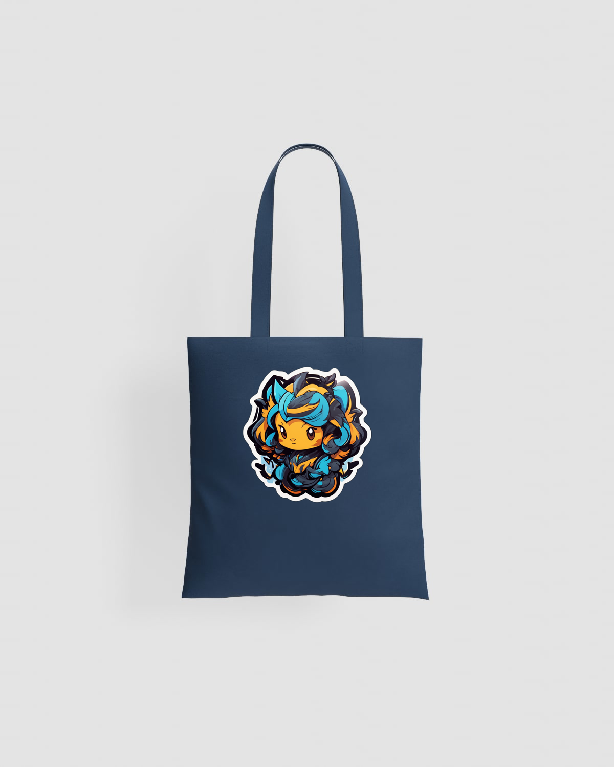 Tote bag, customizable, 100% cotton, unisex, Blue