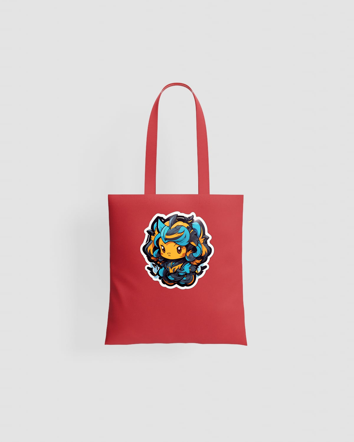 Tote bag, customizable, 100% cotton, unisex, Red