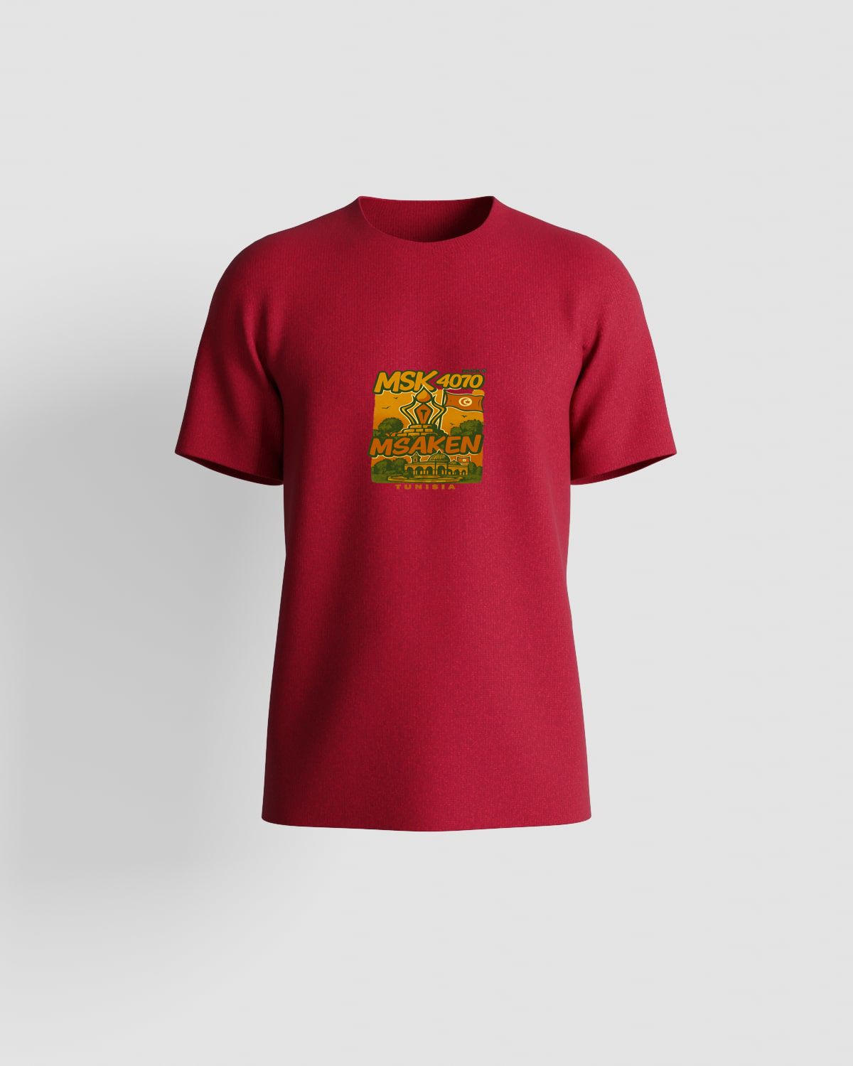 T-shirt, personnalisable, 100 % coton, Rouge 0