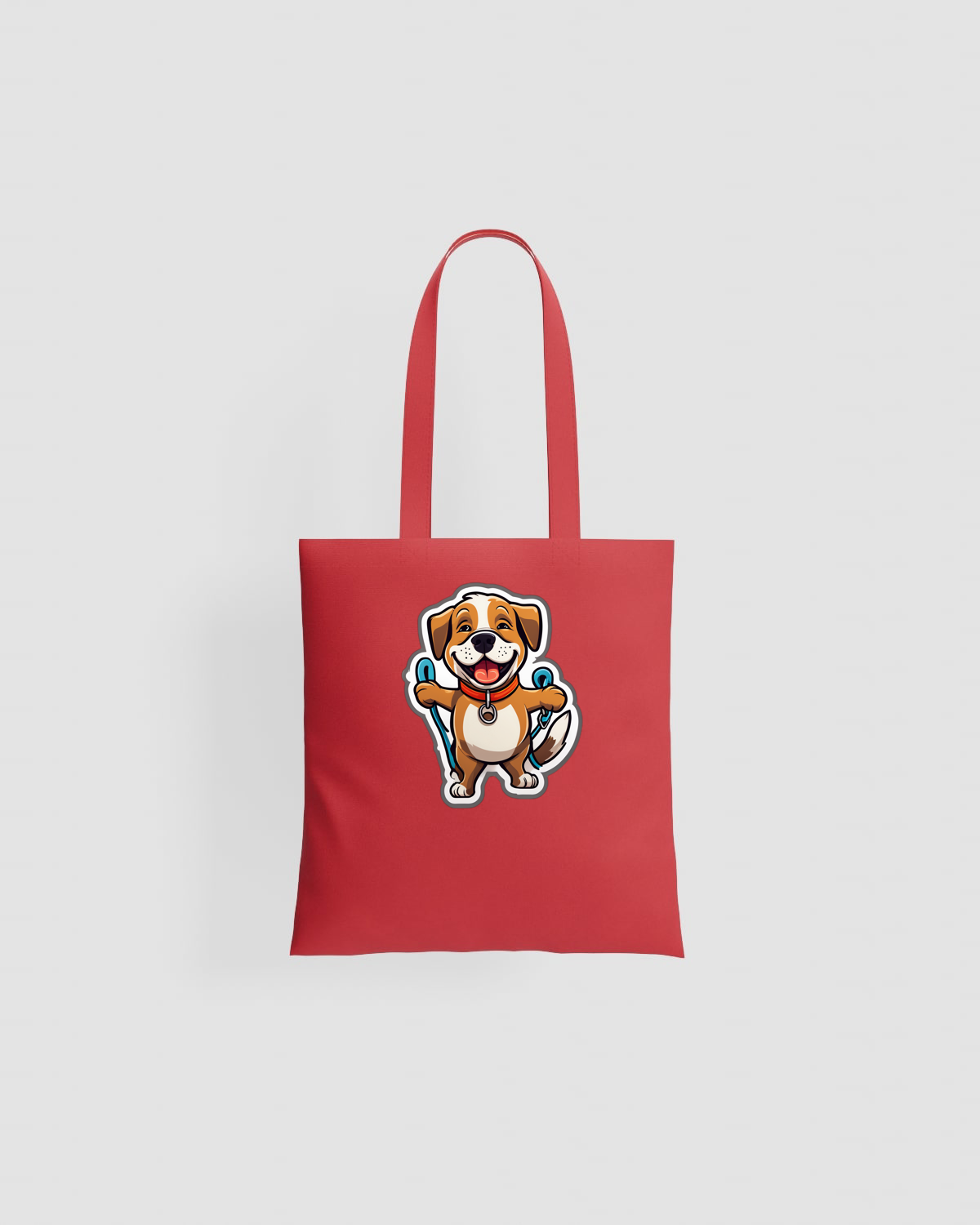 Tote bag, customizable, 100% cotton, unisex, Red
