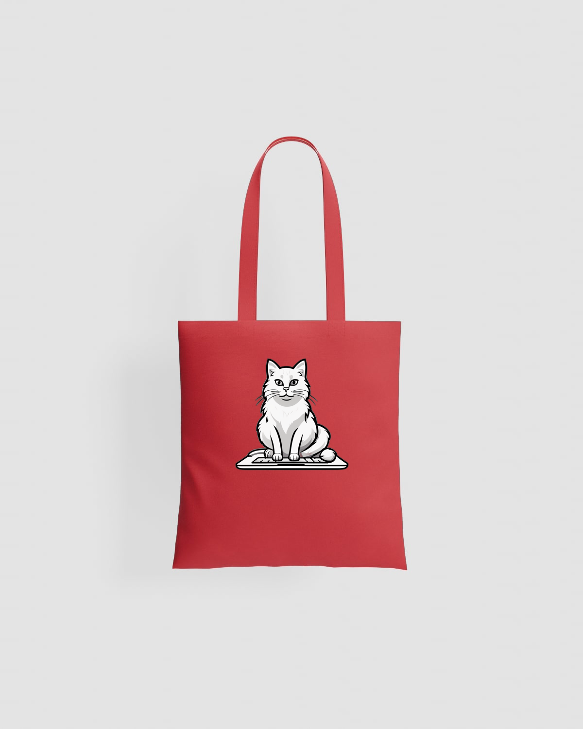Tote bag, customizable, 100% cotton, unisex, Red 0