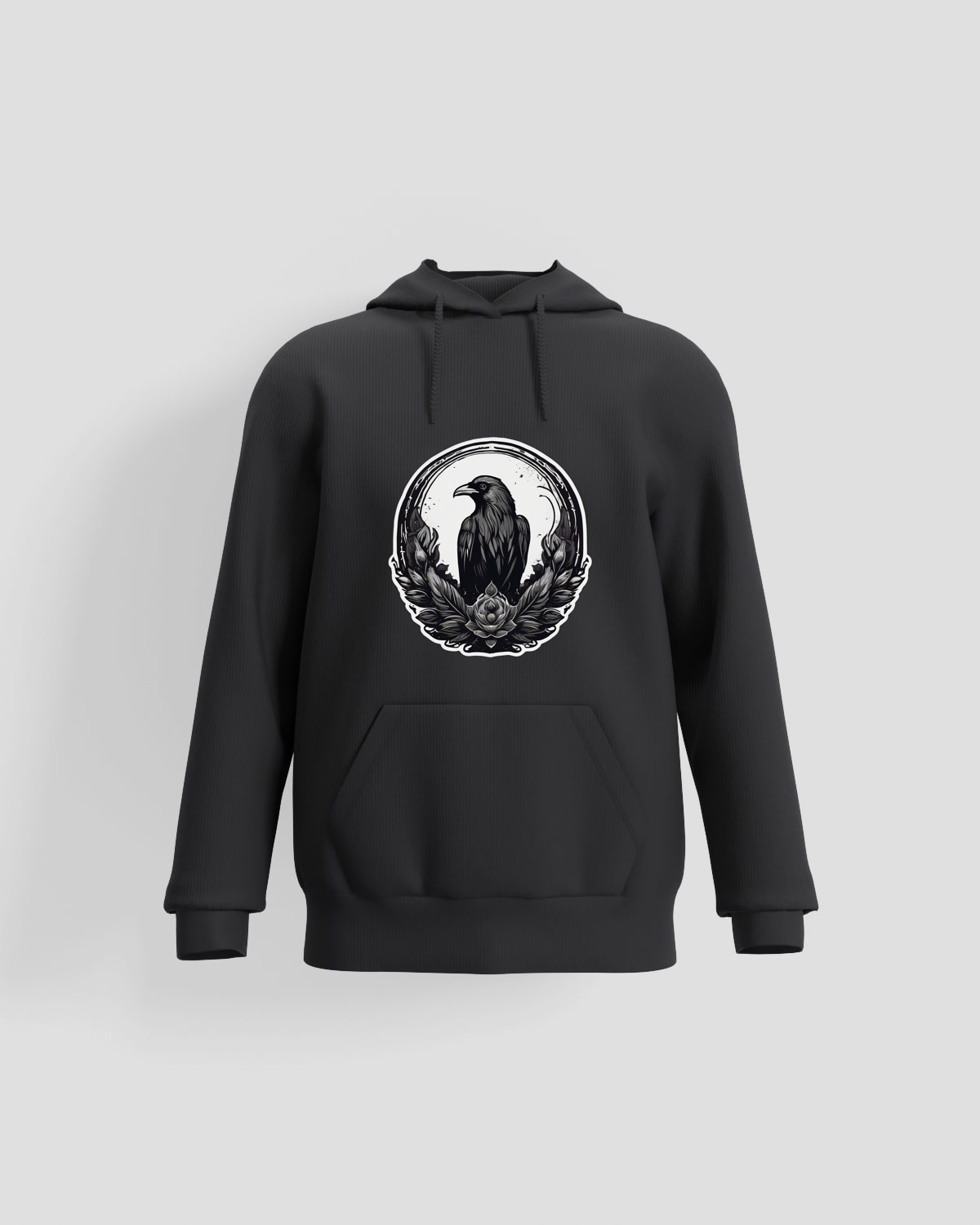 Hoodie, customizable, 80% cotton, Black