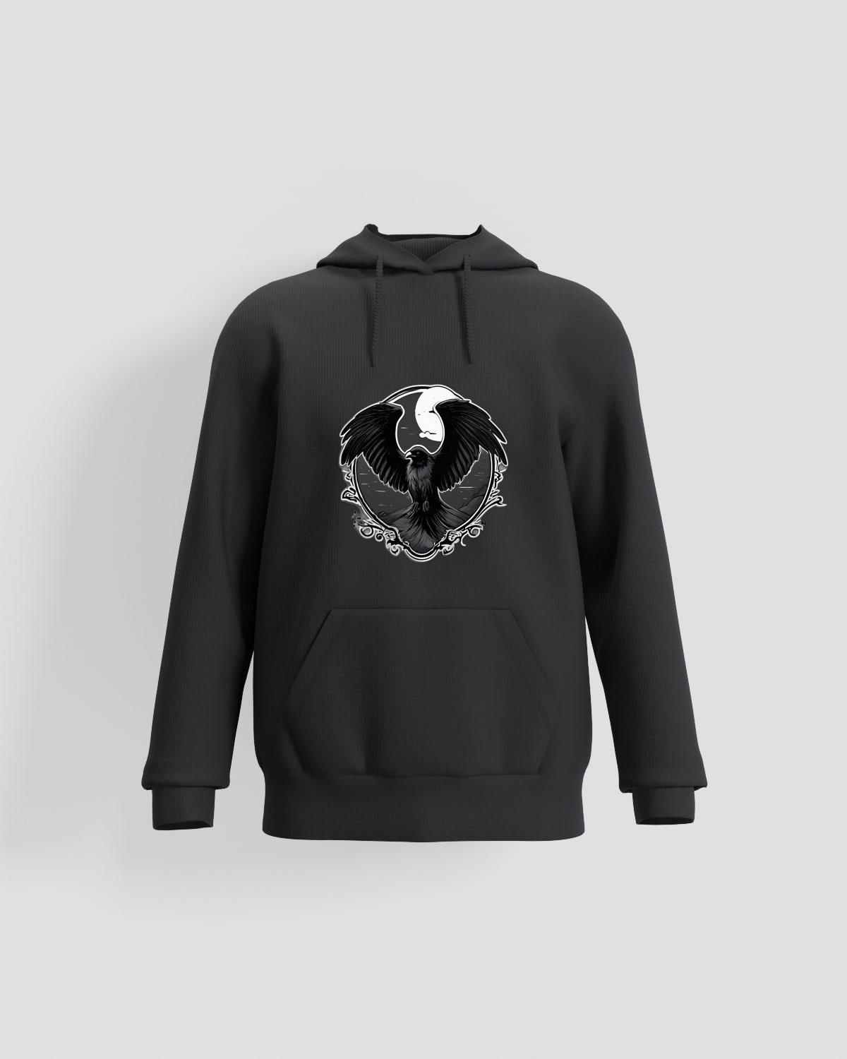 Hoodie, customizable, 80% cotton, Black
