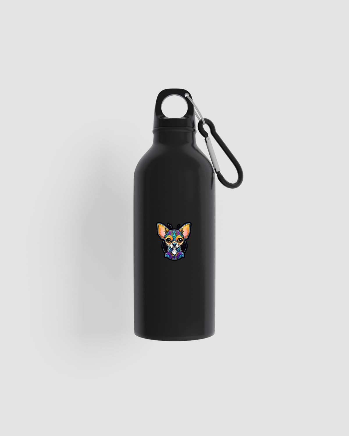 Water bottle, customizable, 100% recycled steel, Black 0