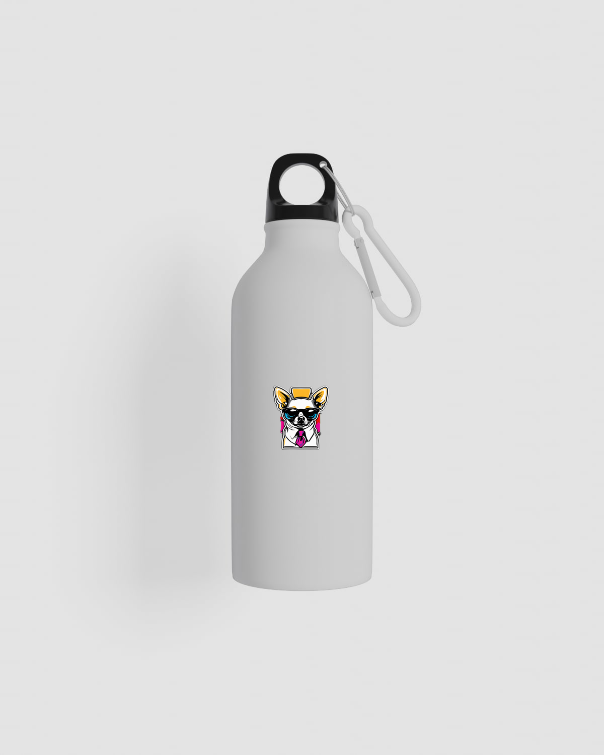 Water bottle, customizable, 100% recycled steel, White 0