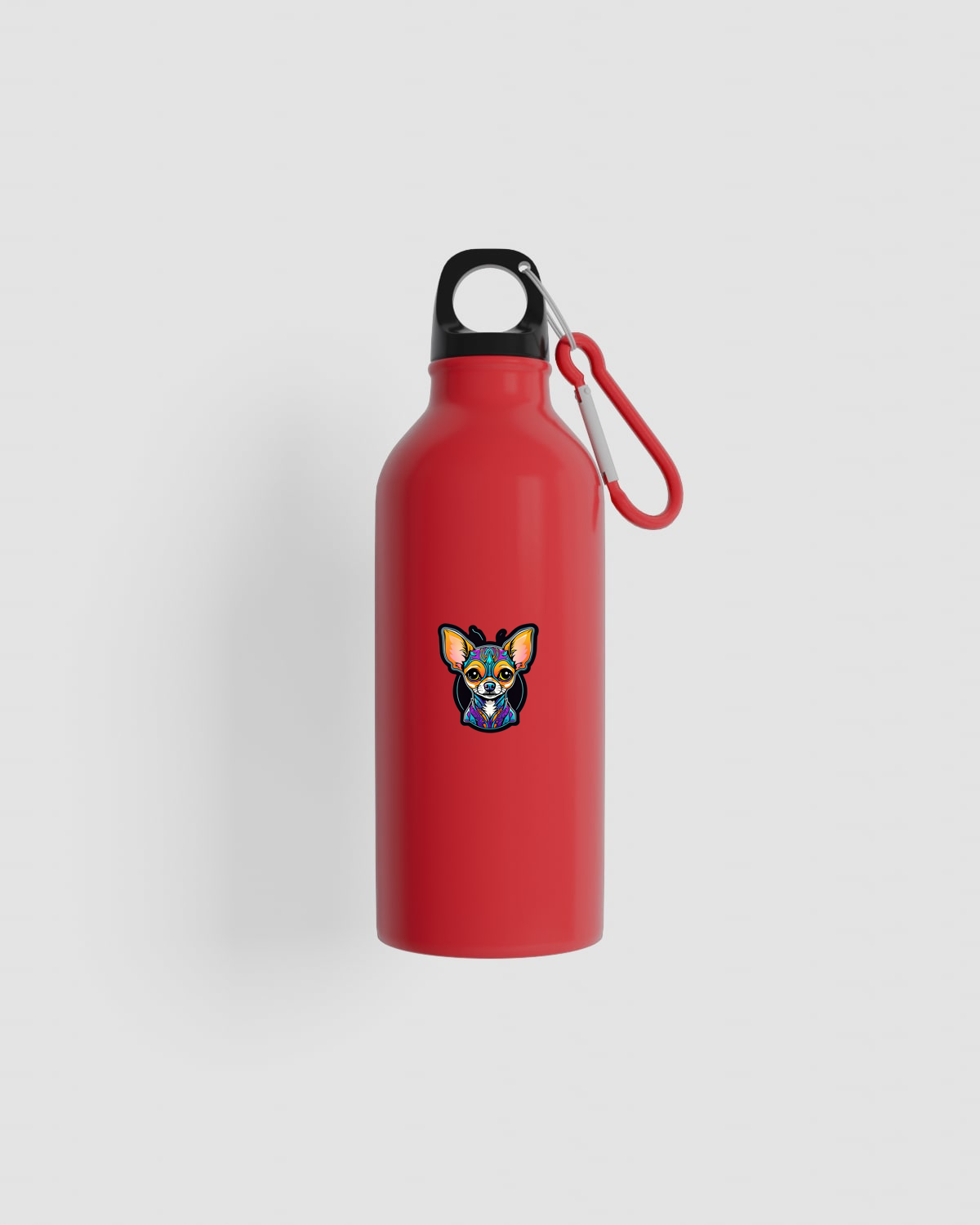 Water bottle, customizable, 100% recycled steel, Red