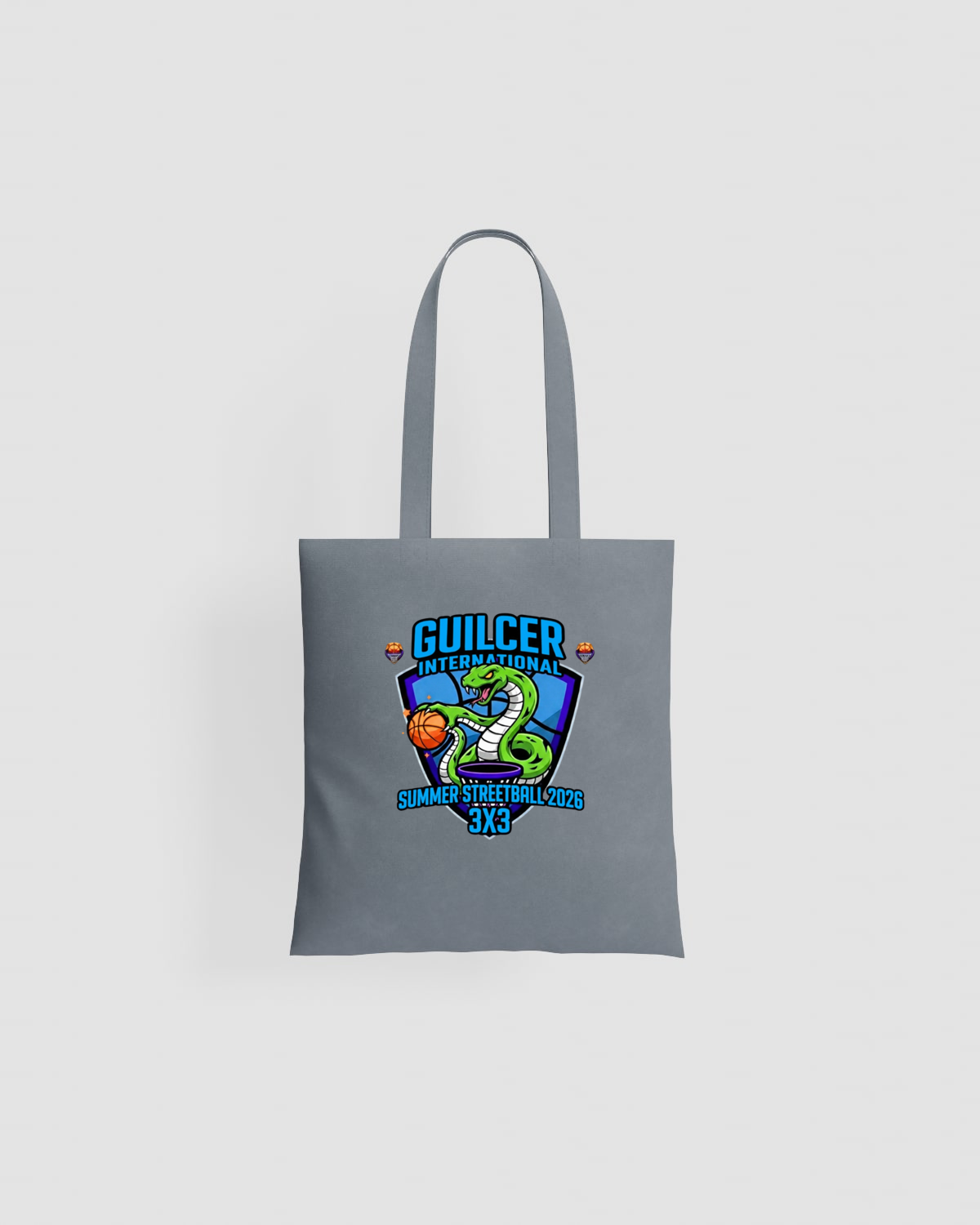 Borsa tote nera e verde con logo trasparente