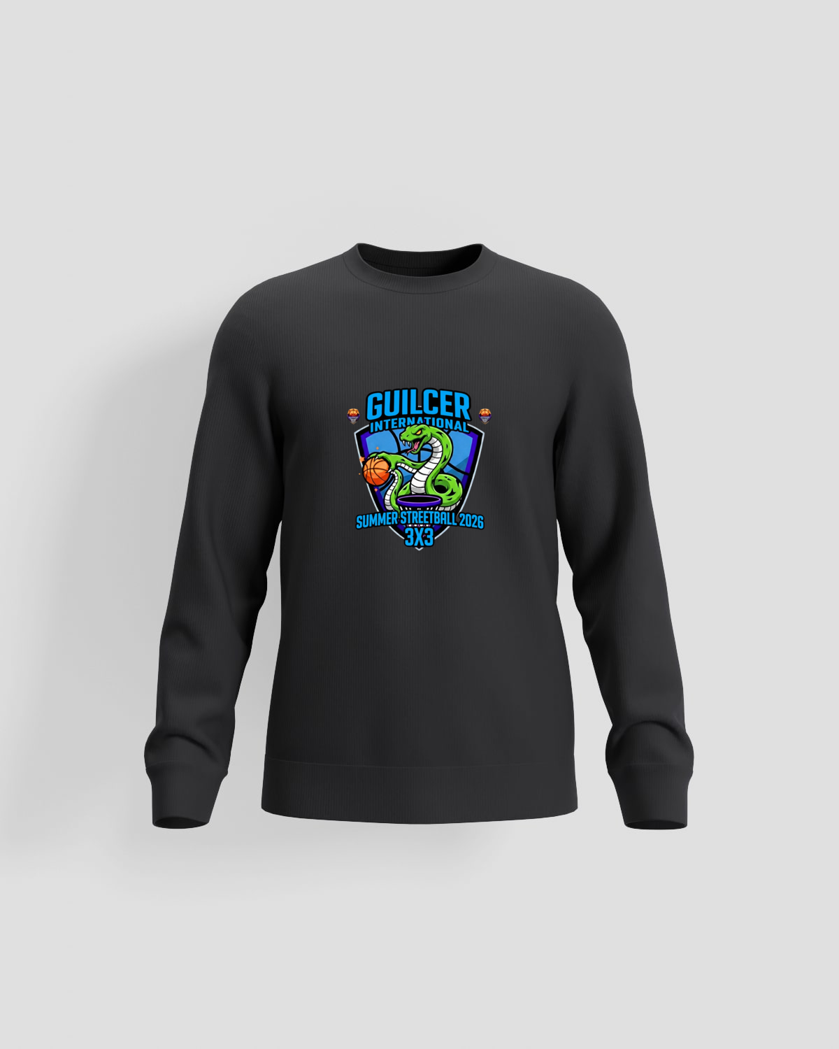 SWEATSHIRT nero serpente logo bianco sfondo trasparente 0