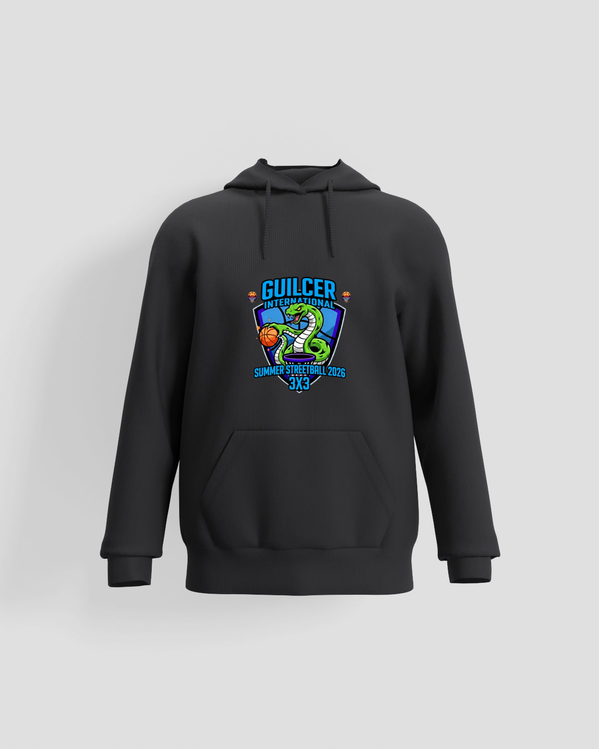 Sweatshirt nero e bianco con logo su sfondo trasparente 0