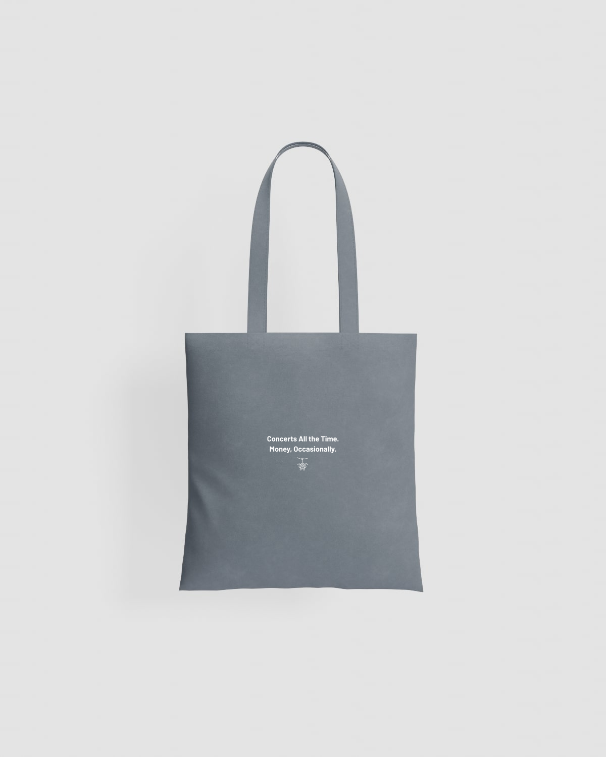 Black Tote Bag white text 0
