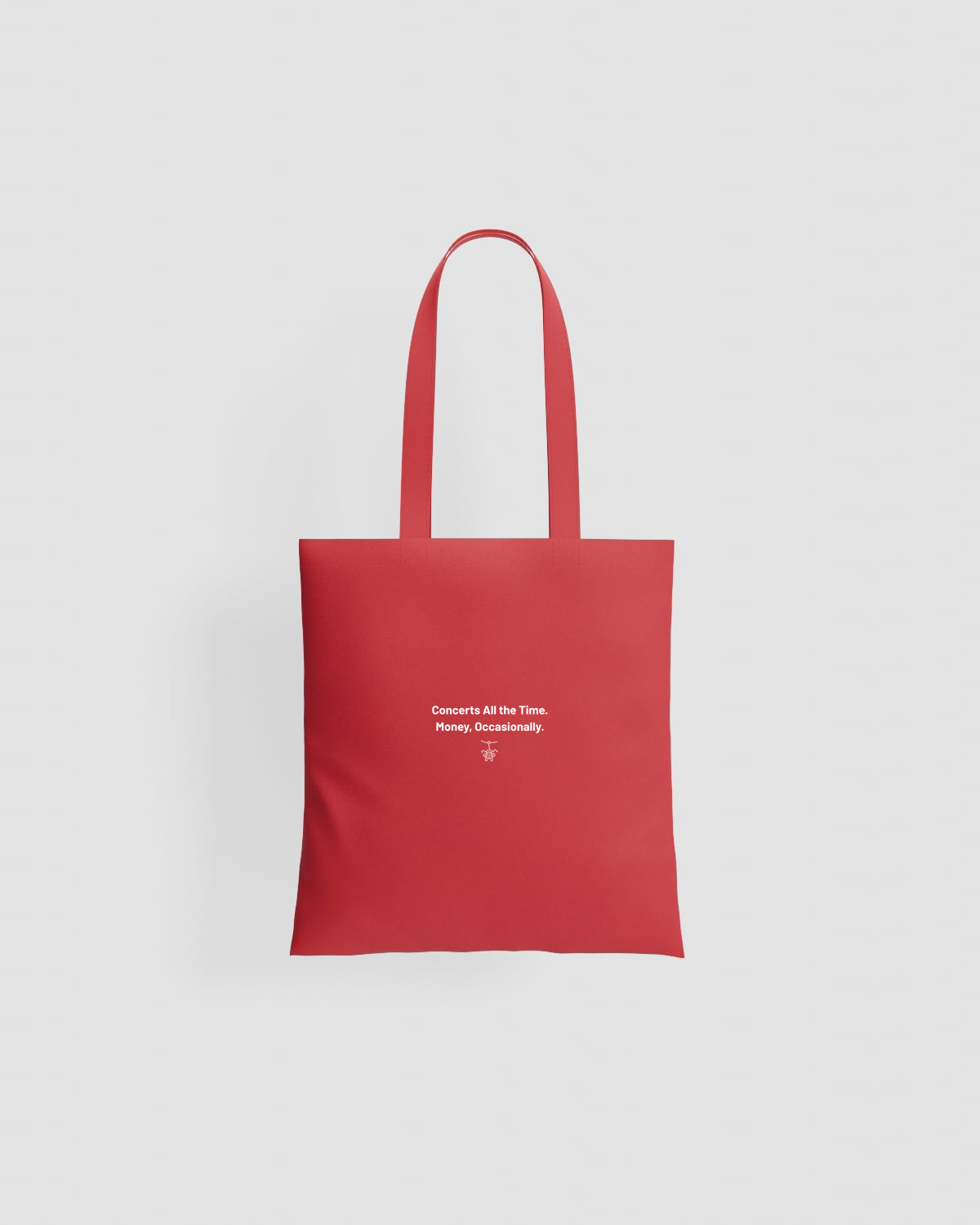 Tote Bag with Black Background White Text 0