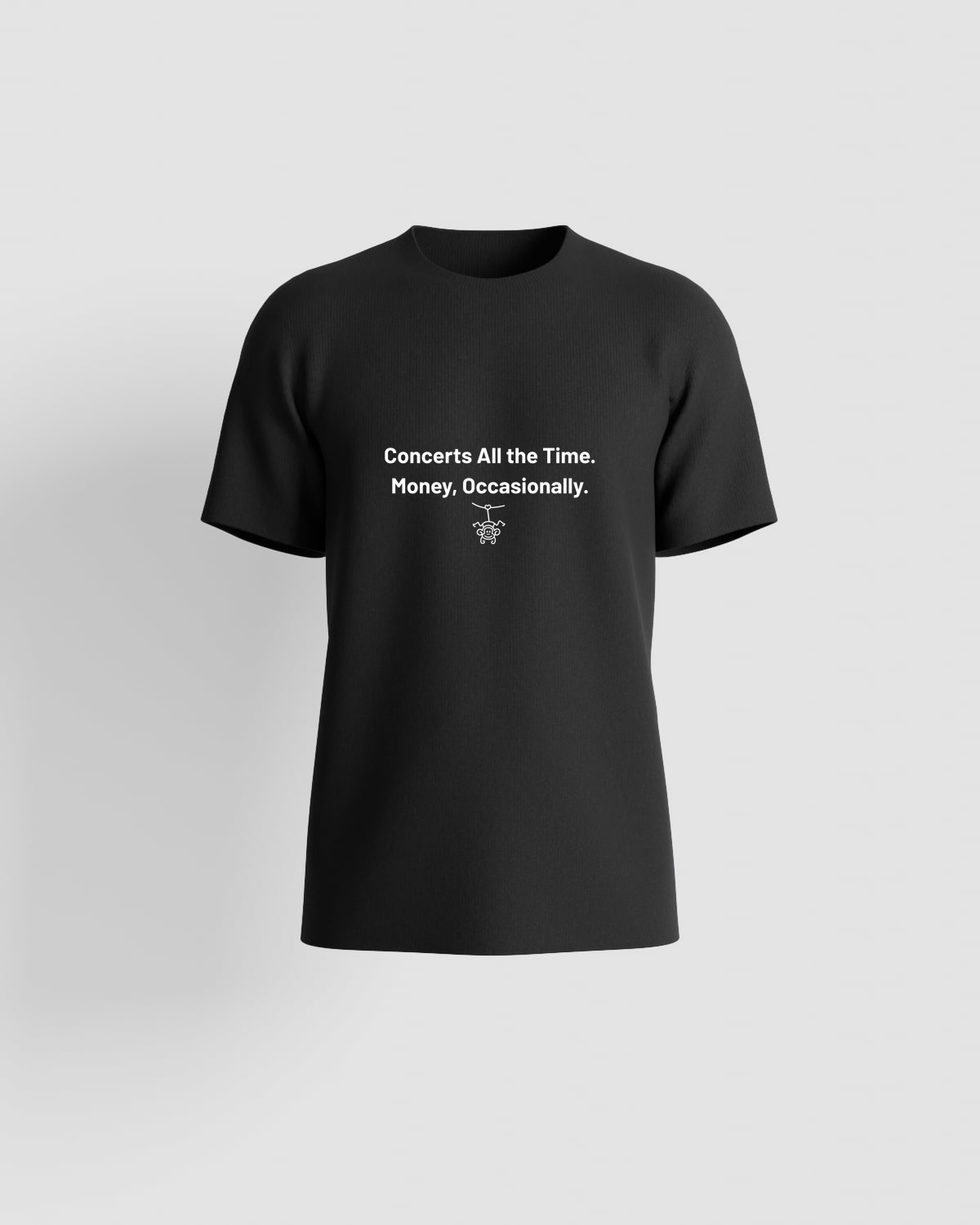 Black Background Clock Quote T-shirt 0