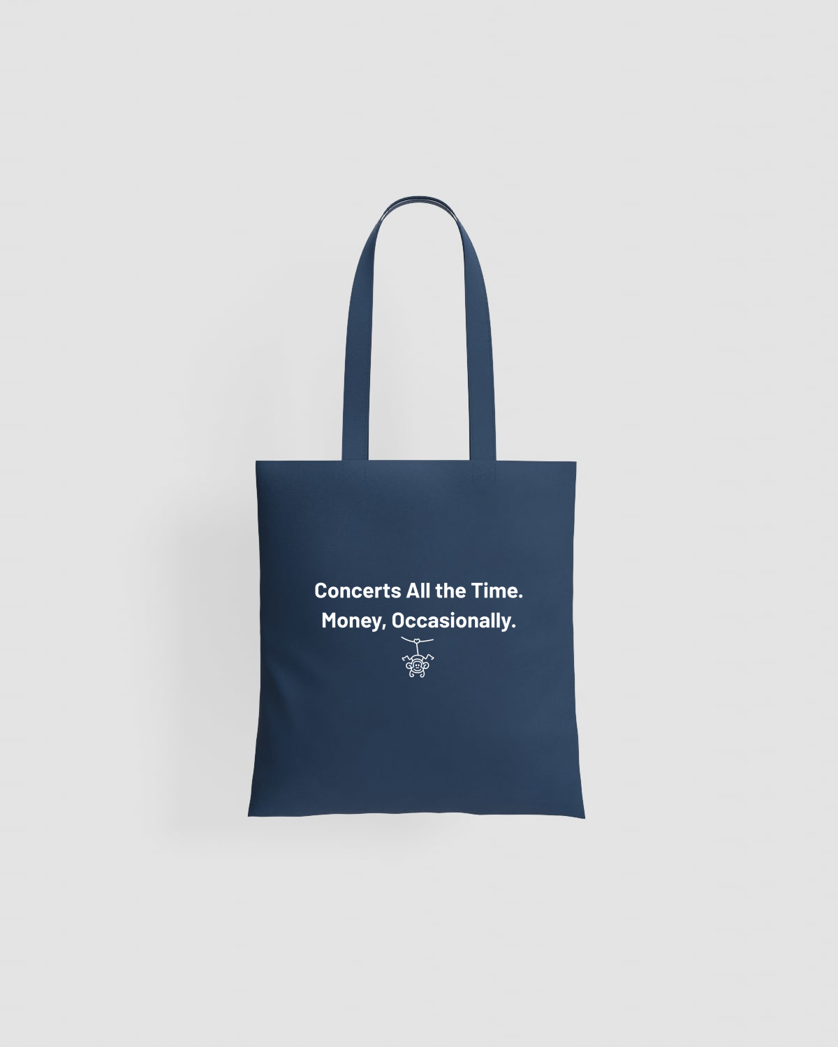 Tote Bag with Clock and Quote