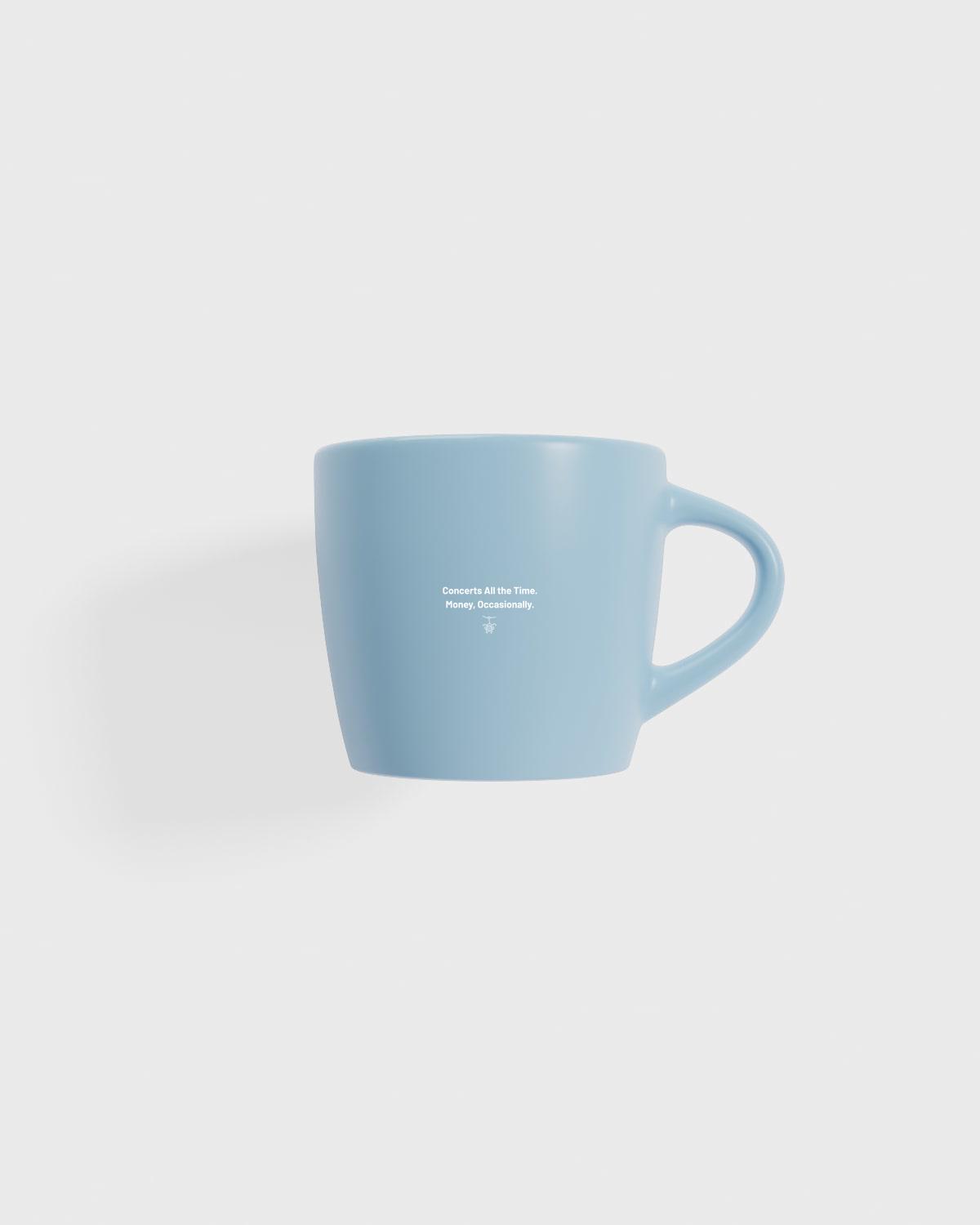 Mug with black background white text 0