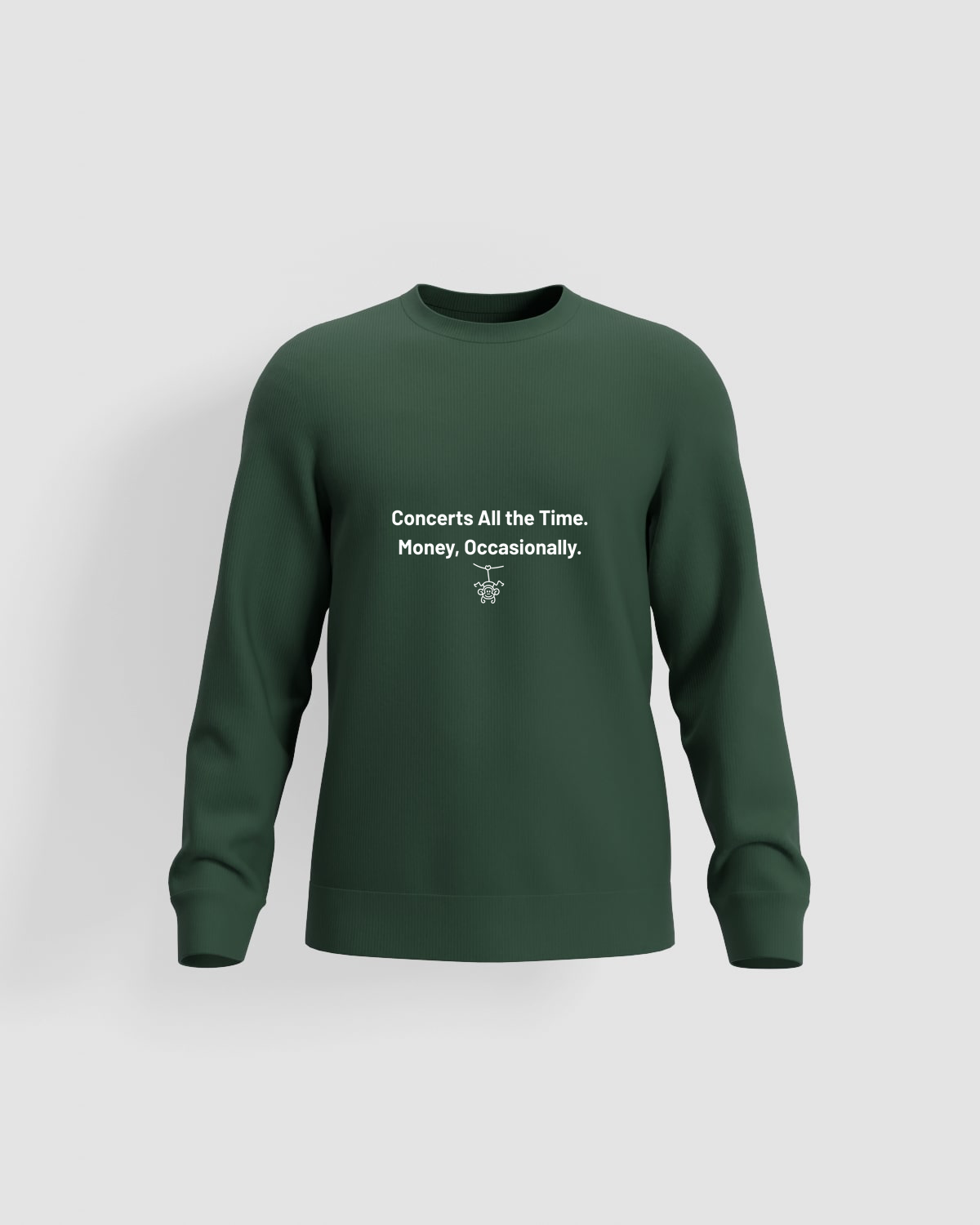 SWEATSHIRT Clock Quote Black Background