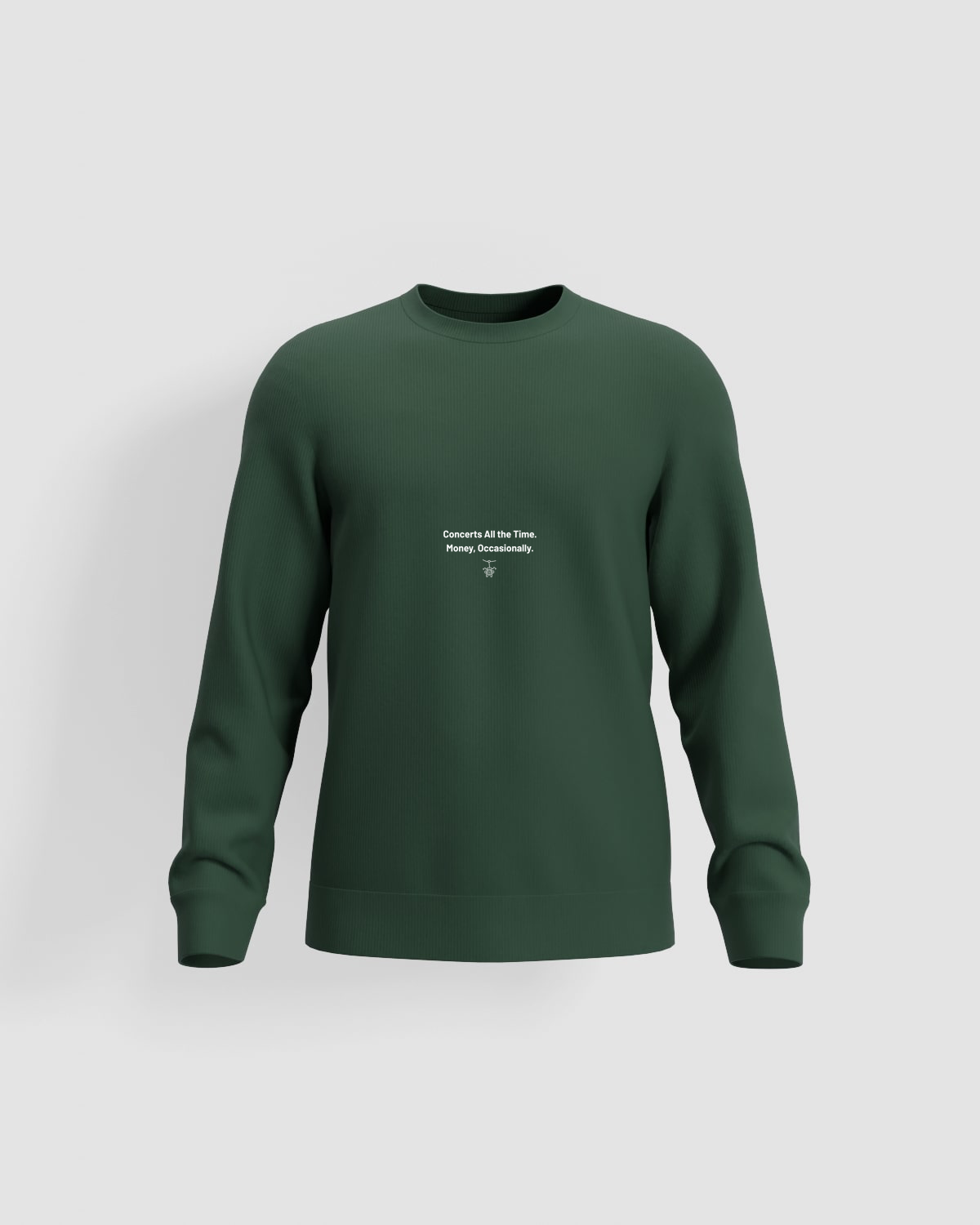 SWEATSHIRT black background white text