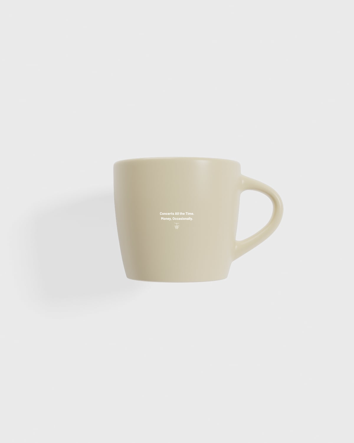 Mug black background white text