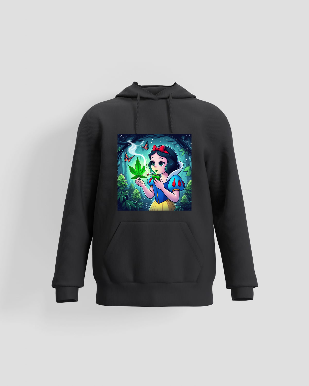 Hoodie, customizable, 80% cotton, Black