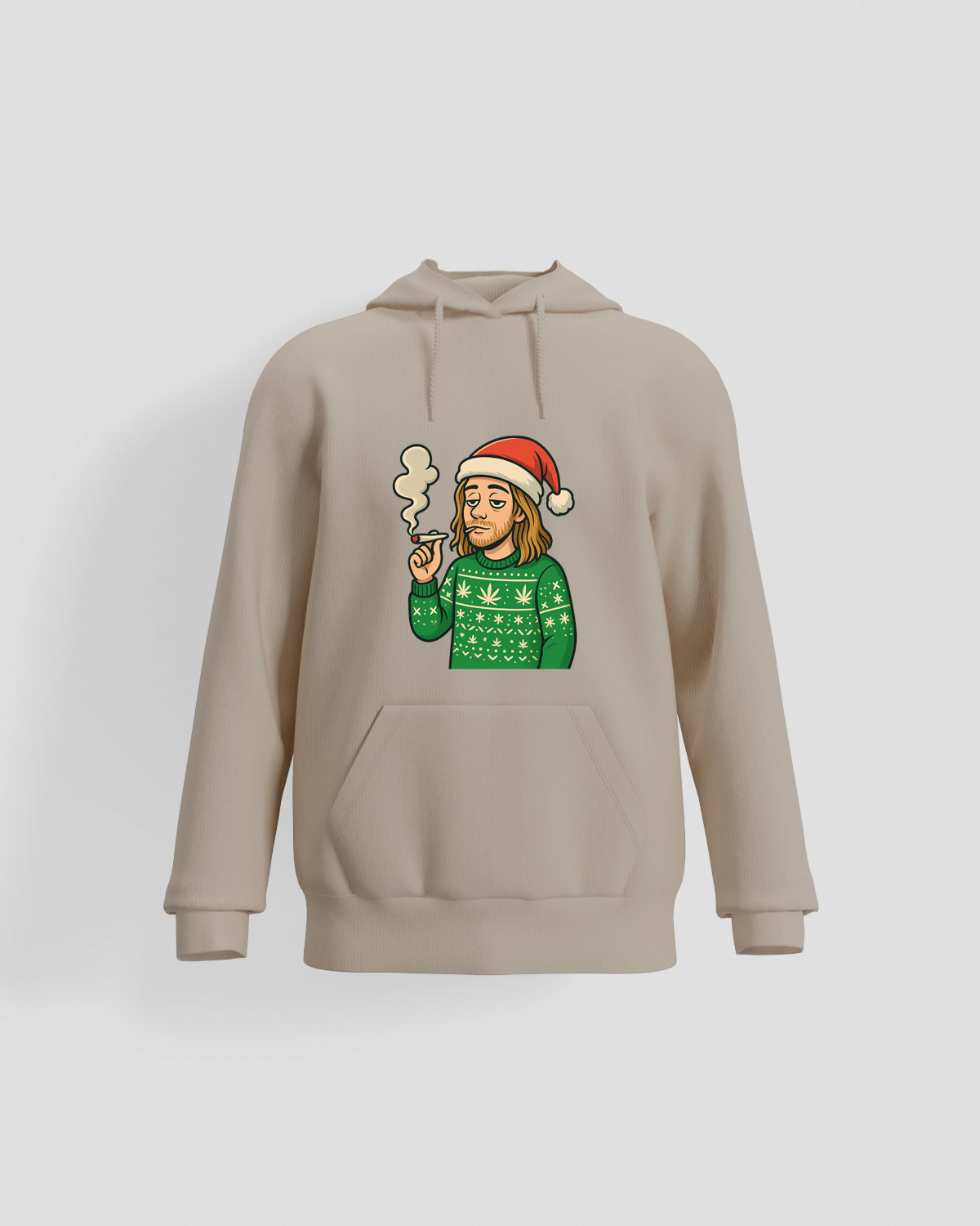 Bearded Santa Smokes Holiday Sweatshirt