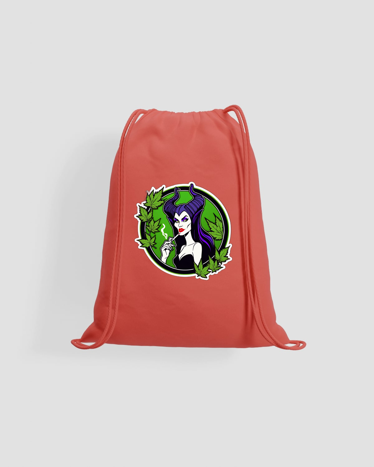 Cannabis Queen Green Drawstring Bag
