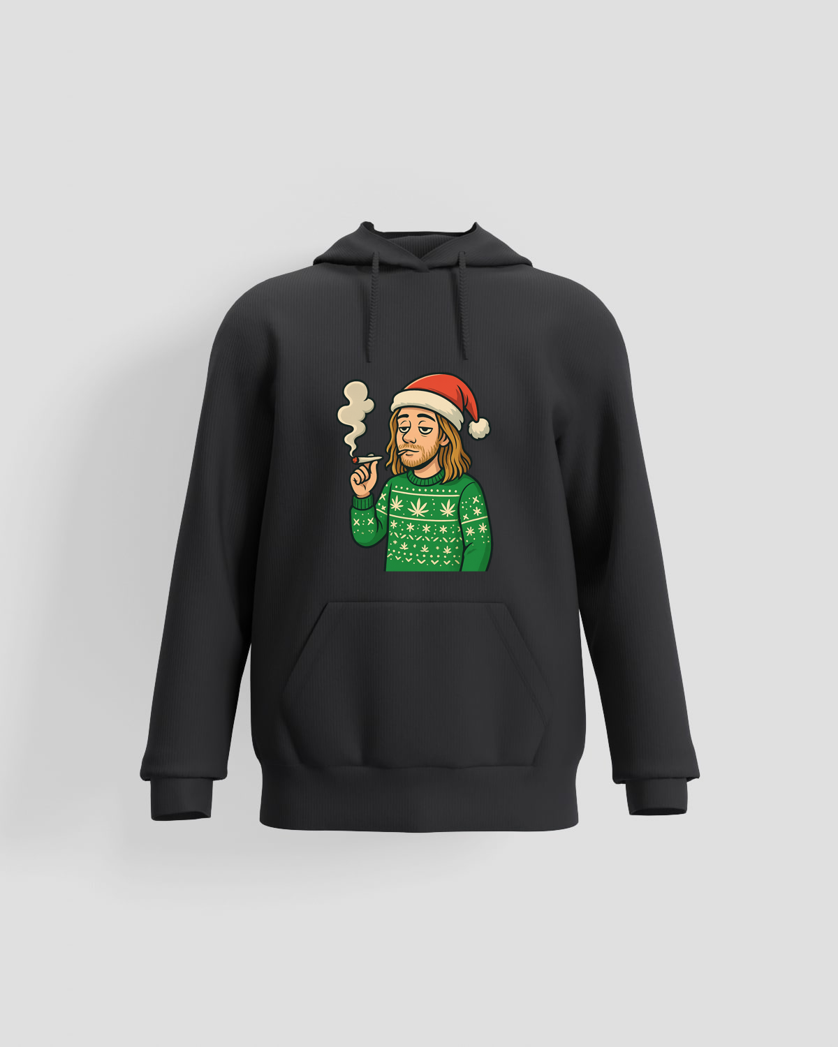 Bearded Santa Smokes Holiday Sweatshirt