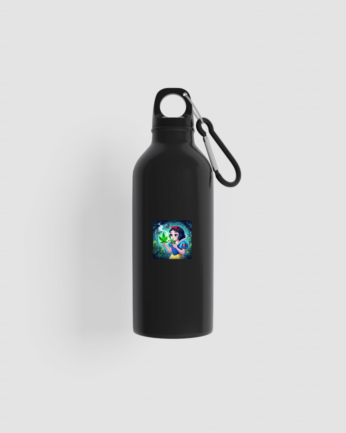 Water bottle, customizable, 100% recycled steel, Black 0