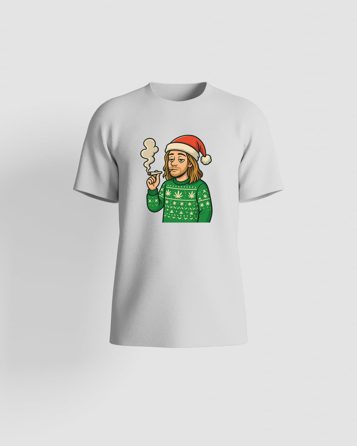 T-SHIRTS: Bearded Santa Smoking Holiday