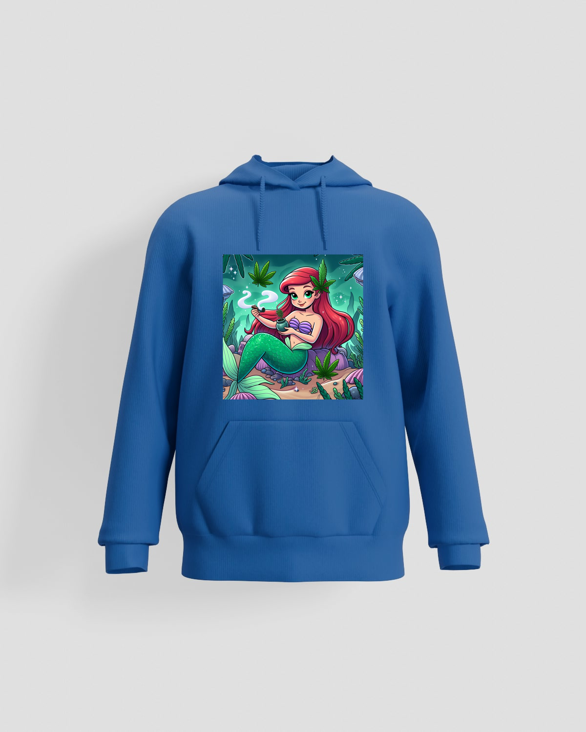 Hoodie, customizable, 80% cotton, Blue