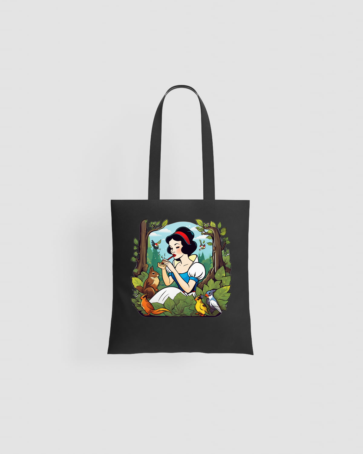 Snow White Bird TOTE BAGS 0